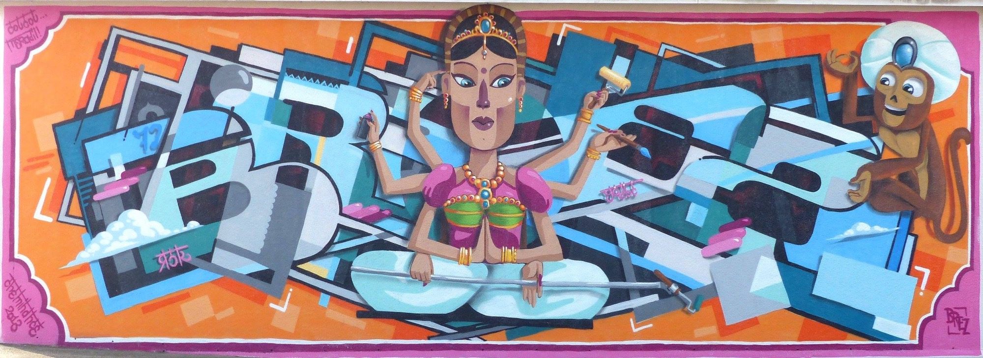 Divinité hindoue — Street art à Fleury-les-Aubrais