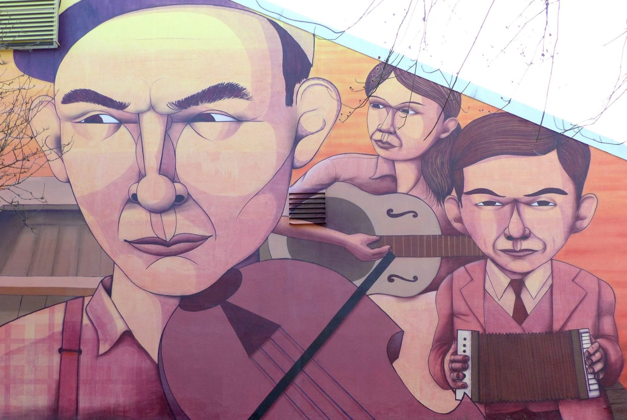 Trio of Musicians (detail) — Street art in Fleury-les-Aubrais