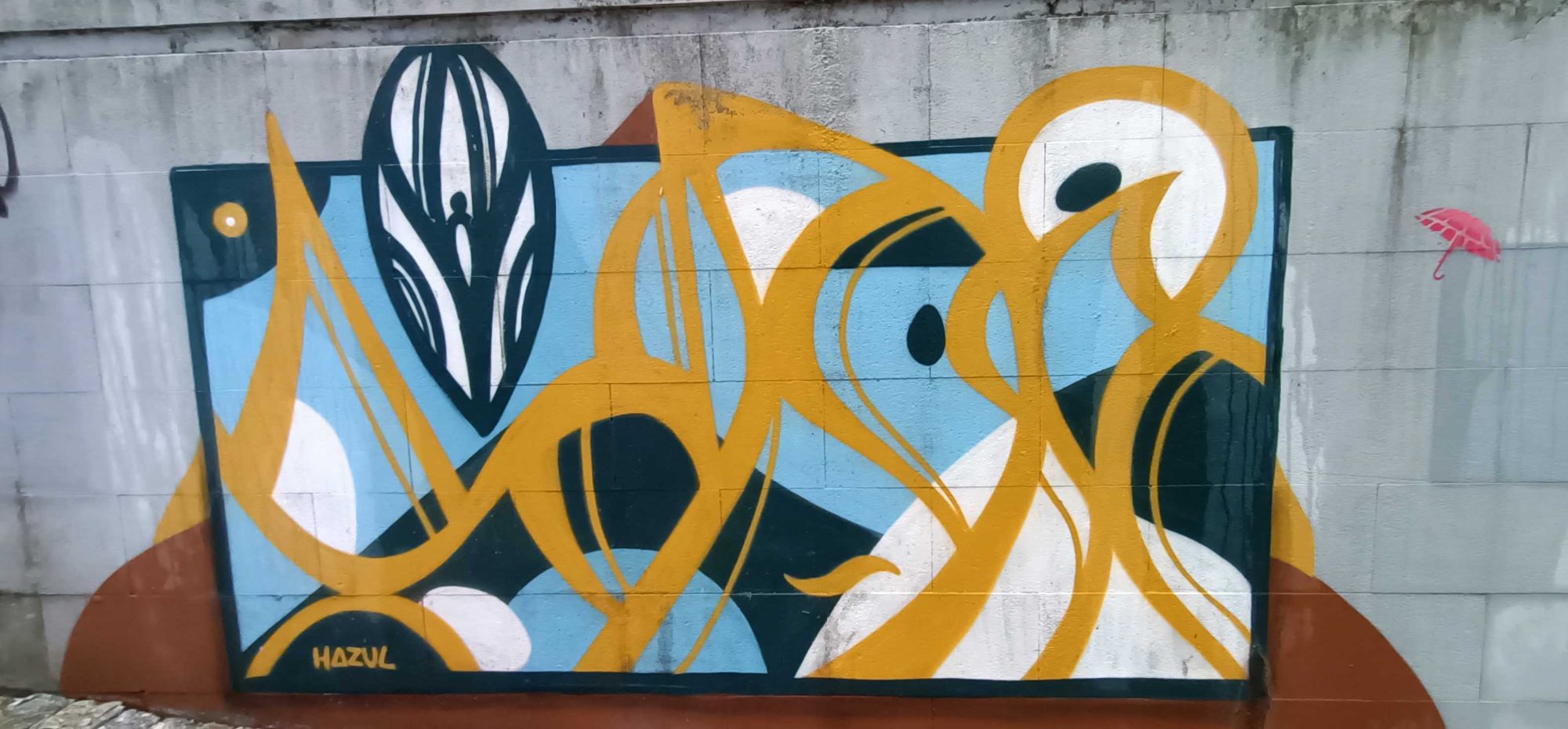Fluidité abstraite par Hazul — Street art de Hazul à Porto