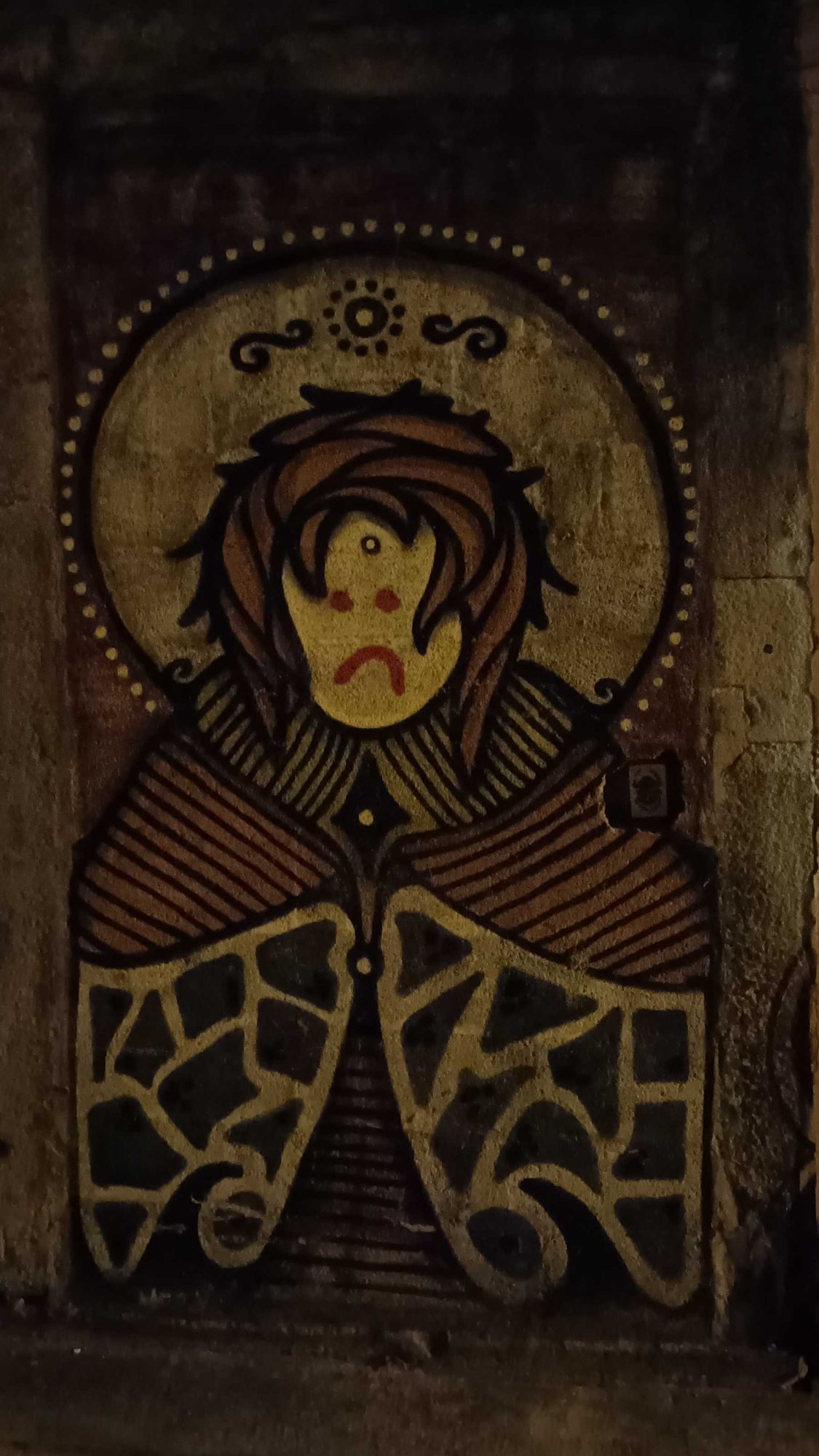 Saint iconique style médiéval à Porto — Street art à Porto