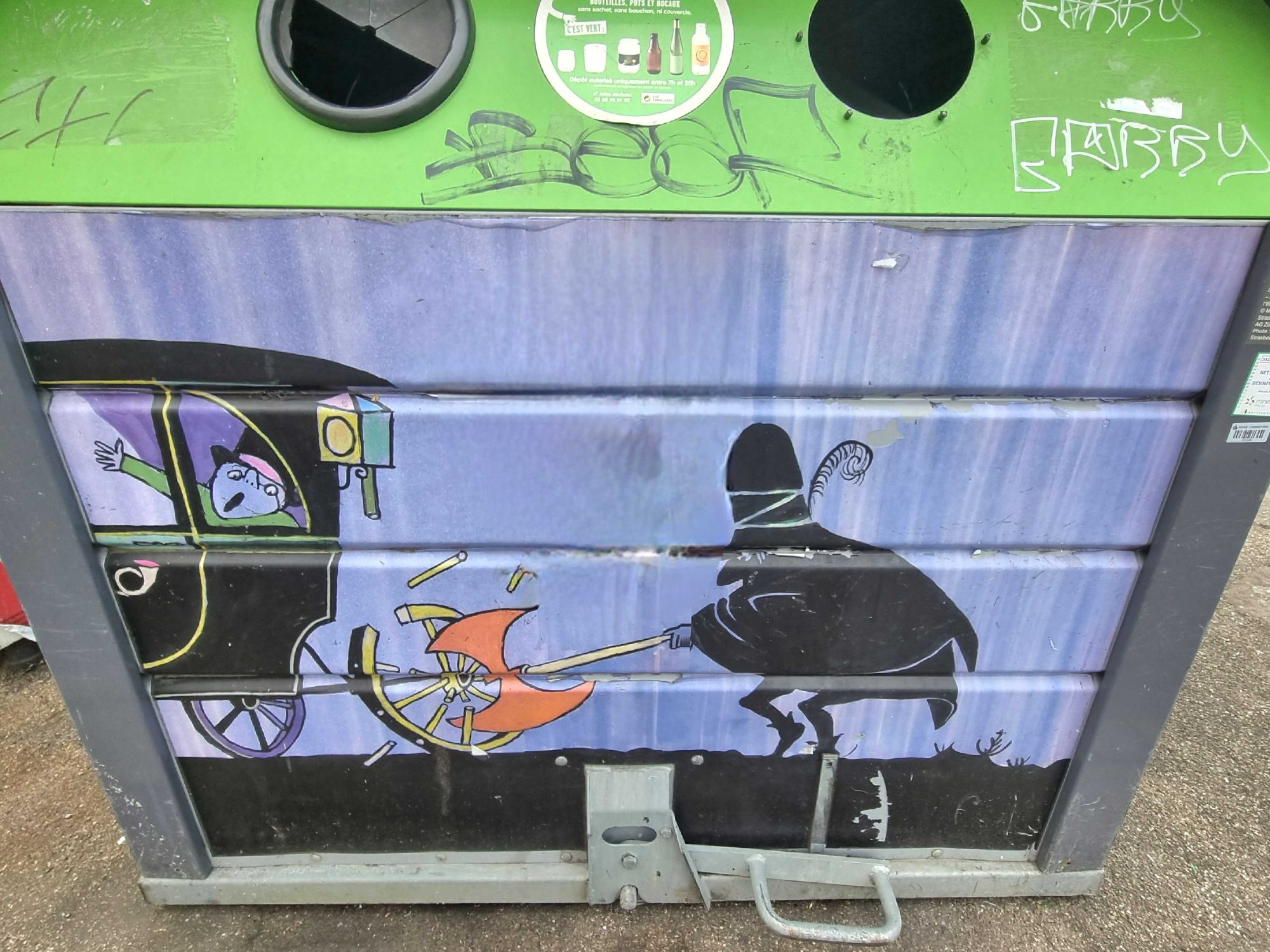 Vélo et figure urbaine — Street art à Strasbourg