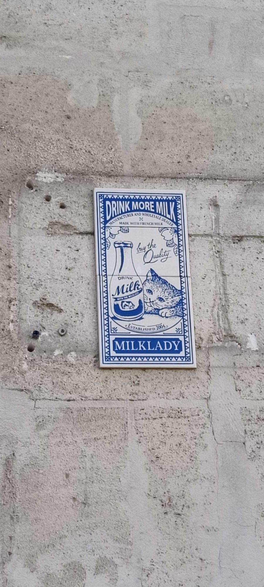Milklady Retro Poster — Street art by Milklady in Nantes