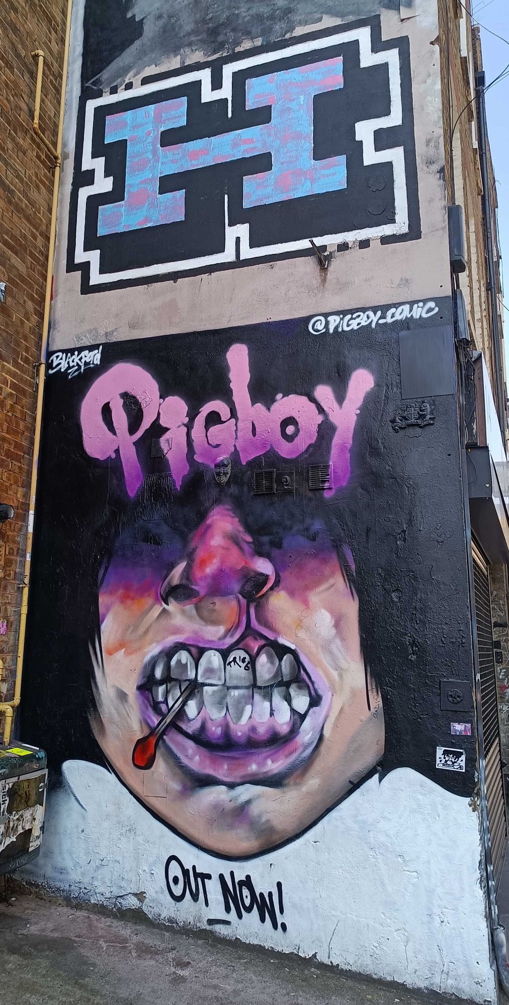 Pigboy rose et géométrie — Street art à London