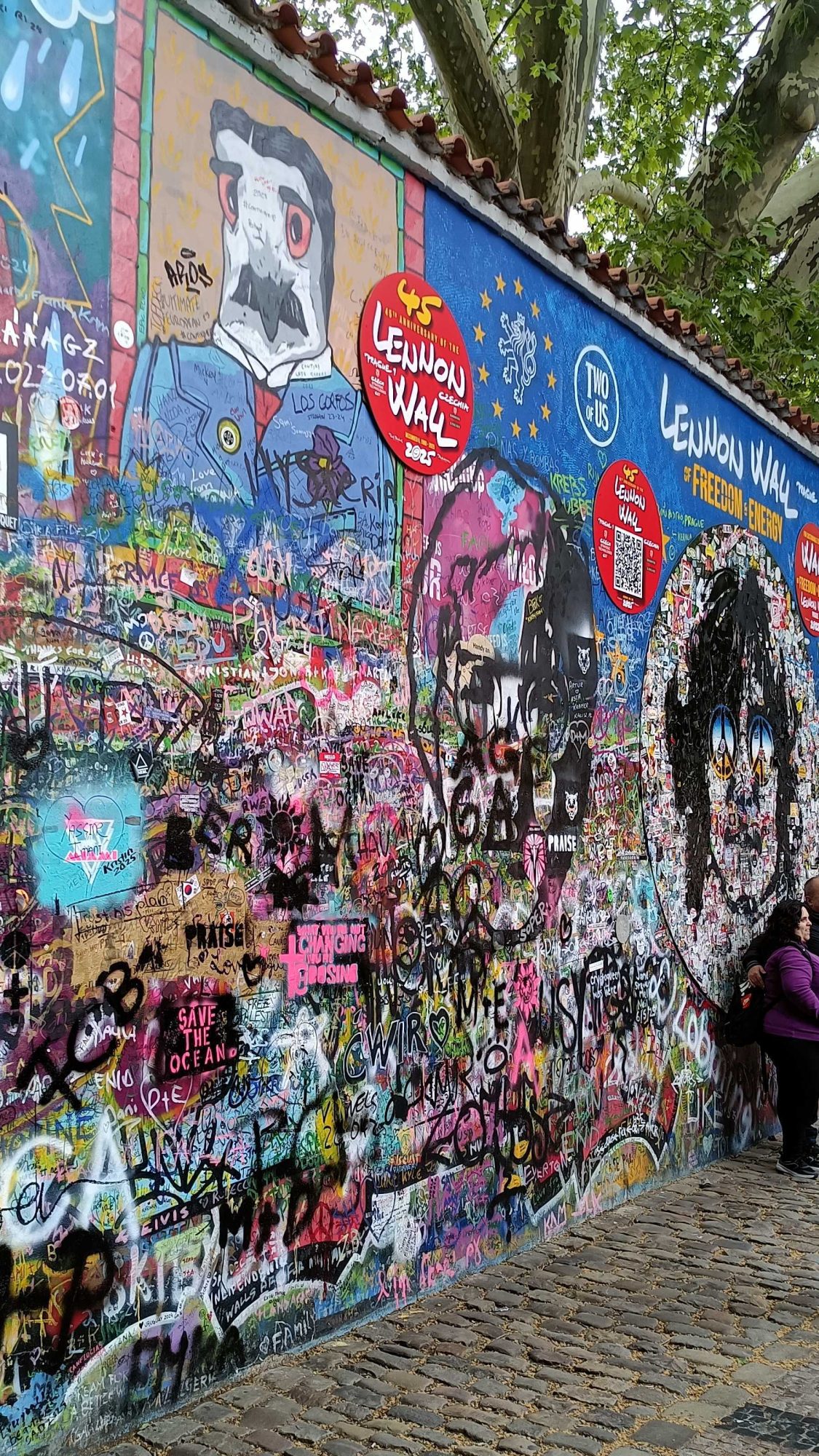 Lennon Wall - Overview — Street art in Prague