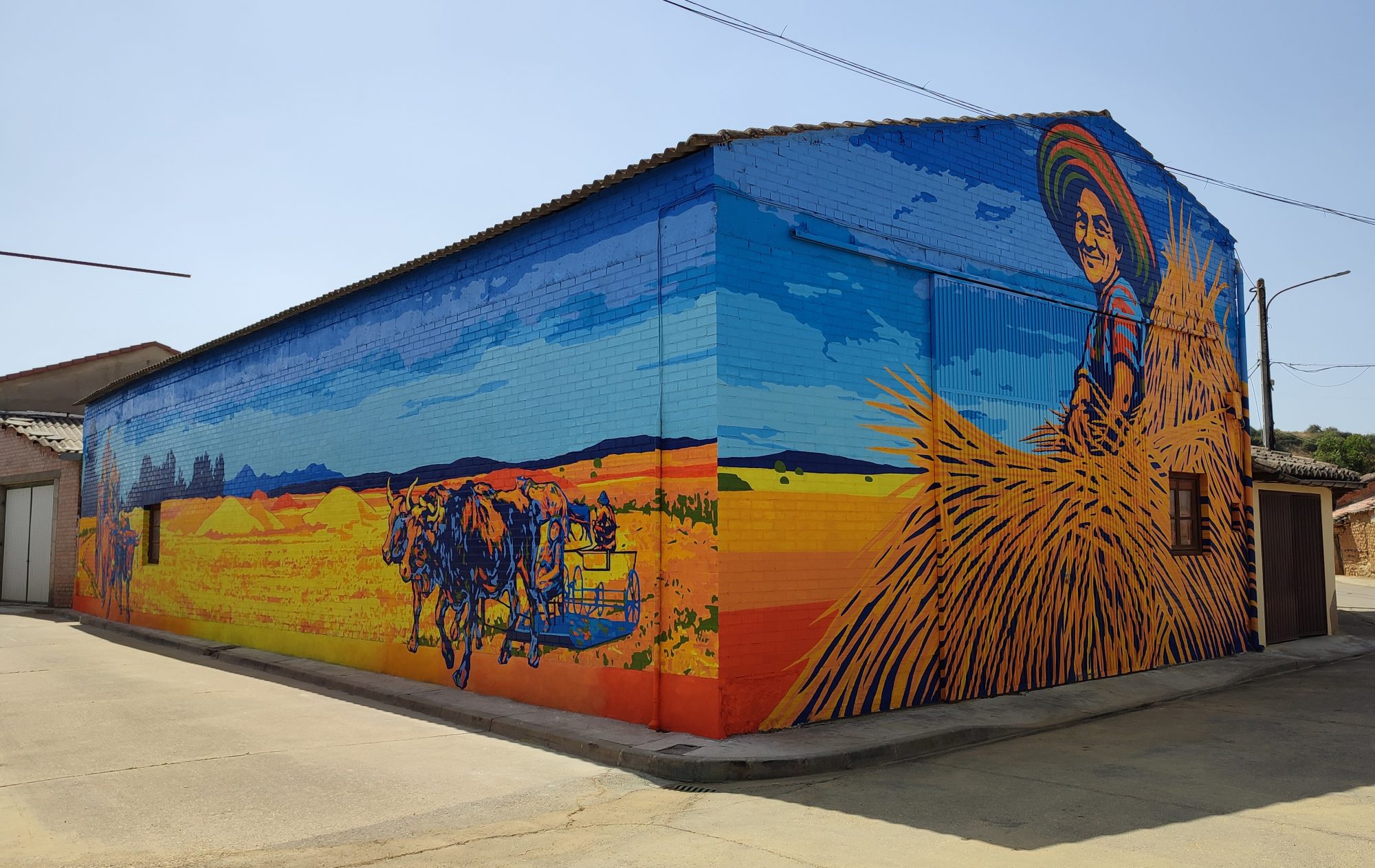 LA MUJER Y EL CAMPO — Street art à Polvorosa de Valdavia