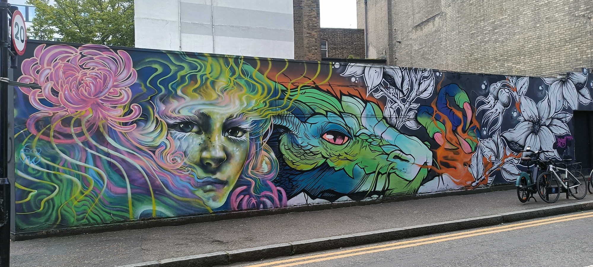 Five Psychedelic Surreal Faces — Street art in London