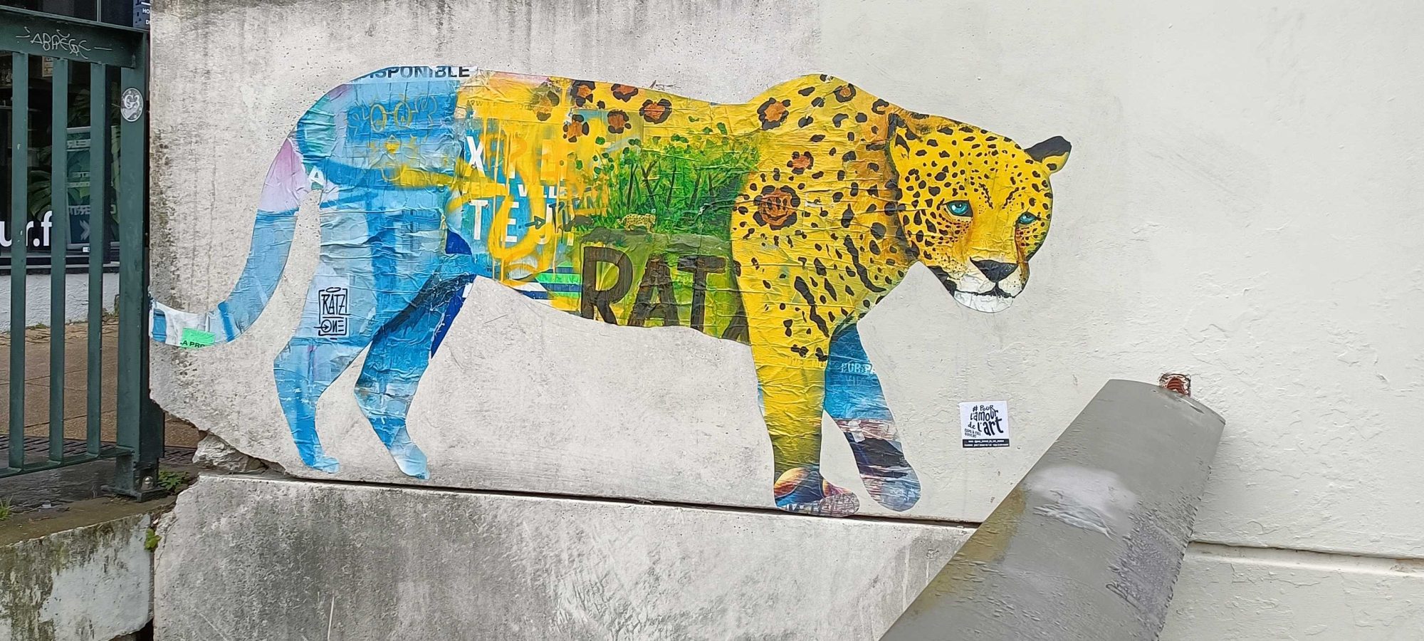 Ratz One's Colorful Leopard — Street art by Ratz One in Nantes