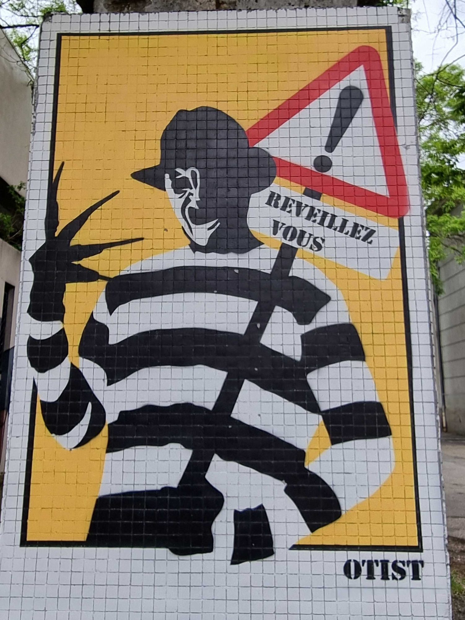 Freddy Krueger - Wake Up, by Otist — Street art by OTIST in Grenoble