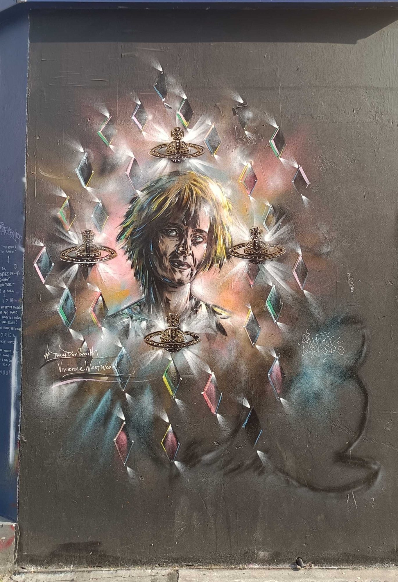 Tribute to Vivienne Westwood — Street art by Paul Don Smith in London