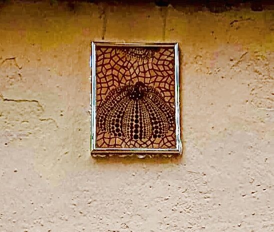Tribute to Kusama, the Dotted Pumpkin — Street art in La Llagosta