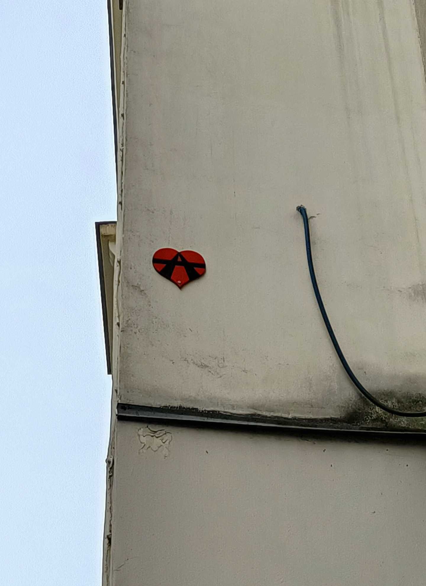 Red Anarchist Heart by A2 — Street art by A2 in Paris