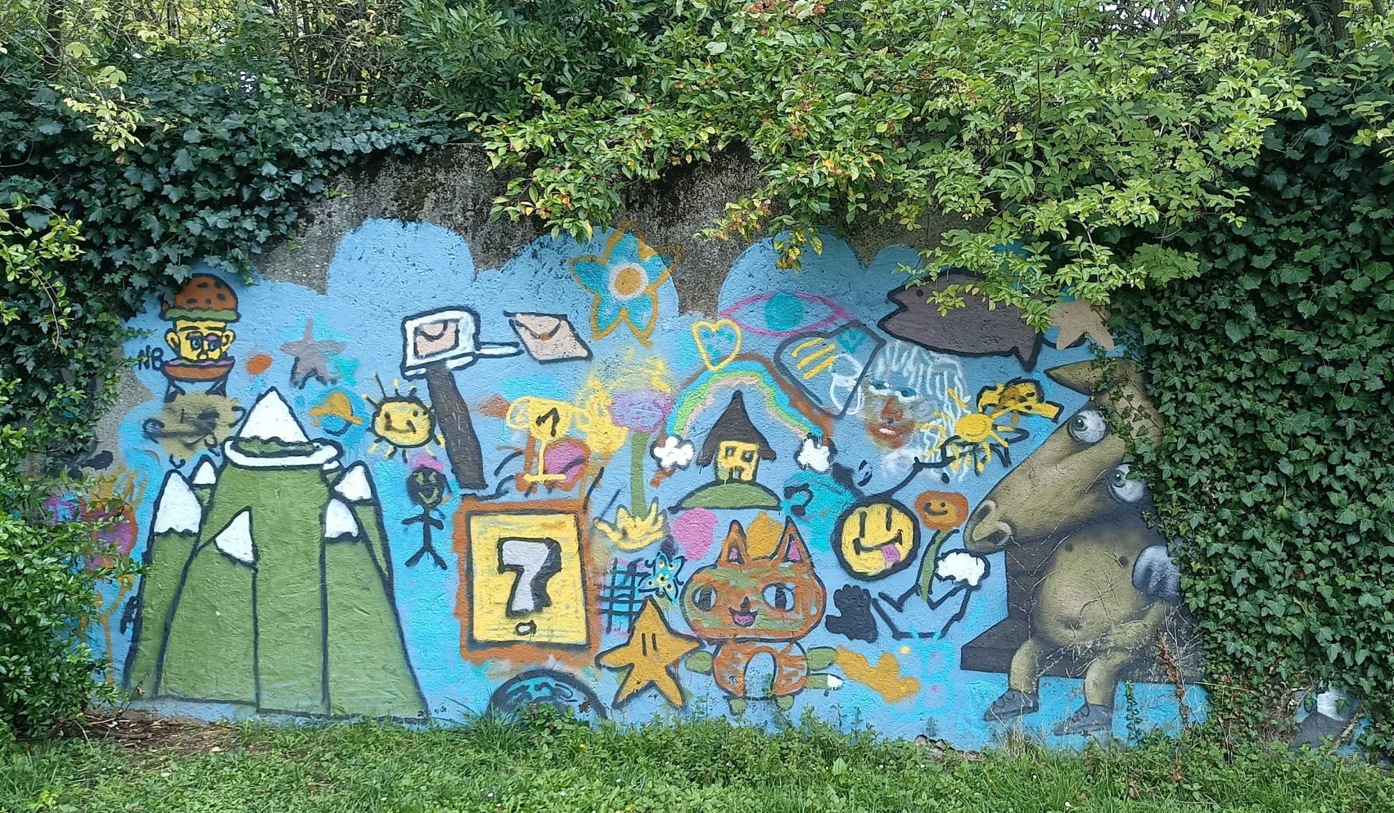 Playful Mural by Ador in Nantes — Street art by Ador in Nantes