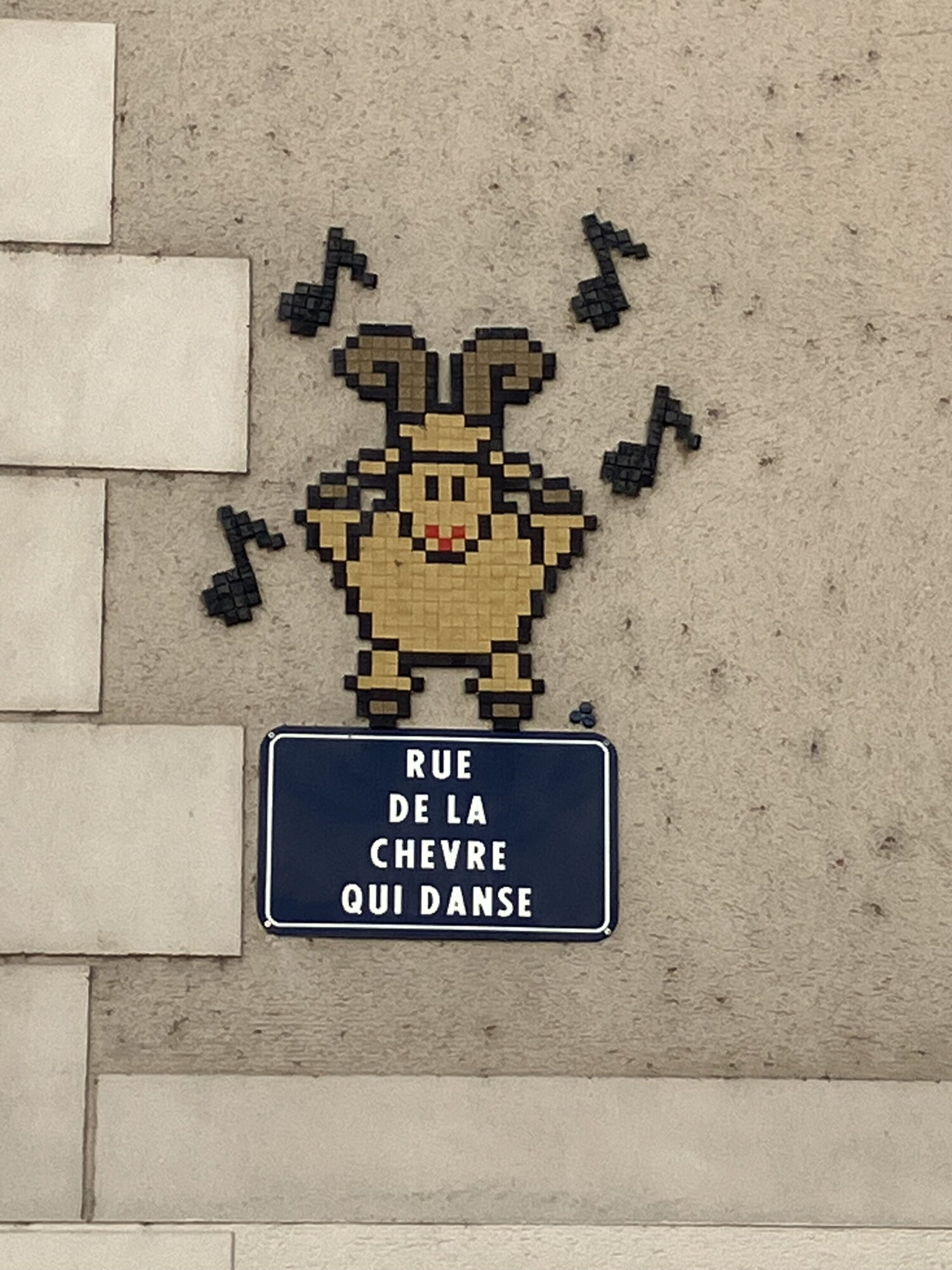 The Dancing Goat, a Mifamosa Mosaic — Street art by Mifamosa in Orléans