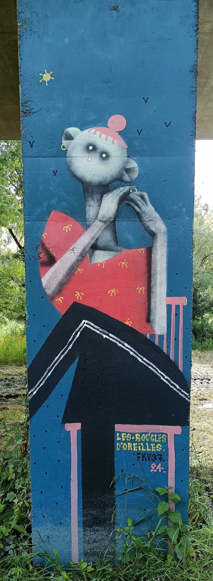 The Earrings — Street art by fkv37 (FUKOV37) in Rezé