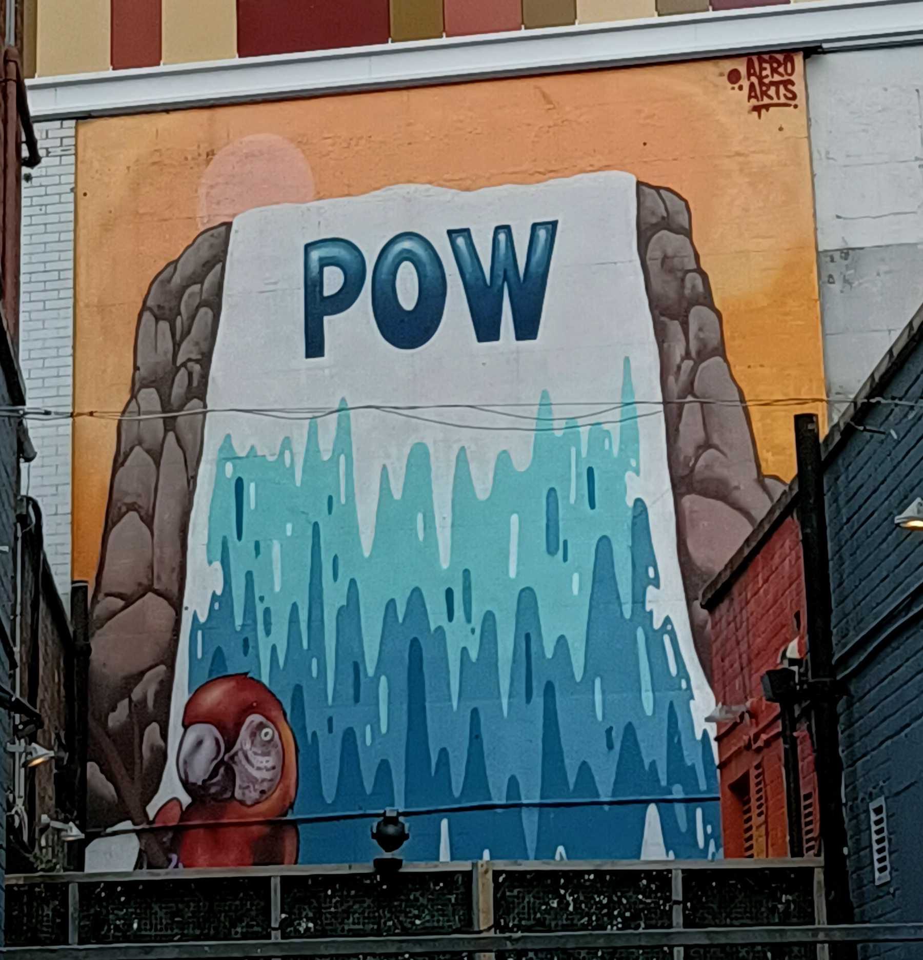POW waterfall by Aero Arts — Street art by AeroArts in London
