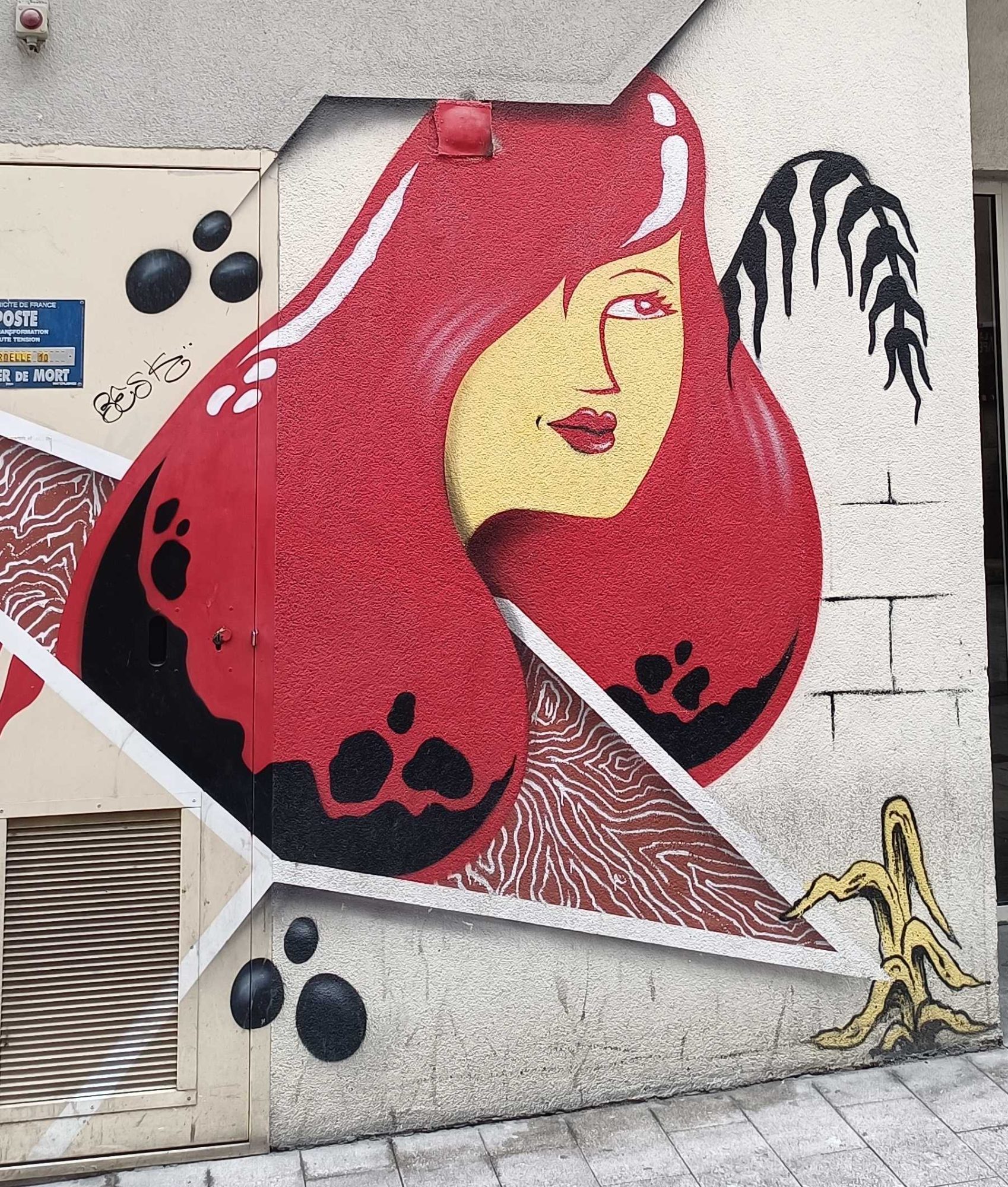 Woman with Red Hair, Angers — Street art in Angers