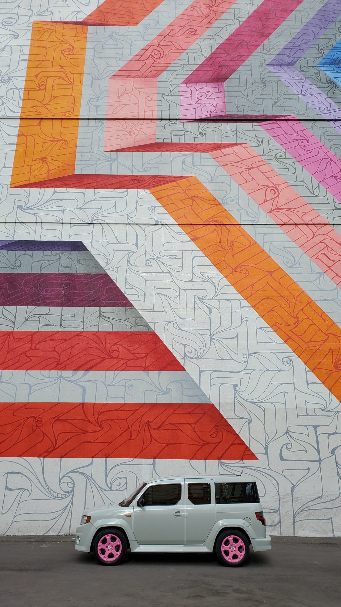 Astro's Geometric Abstraction — Street art by Astro in Calgary