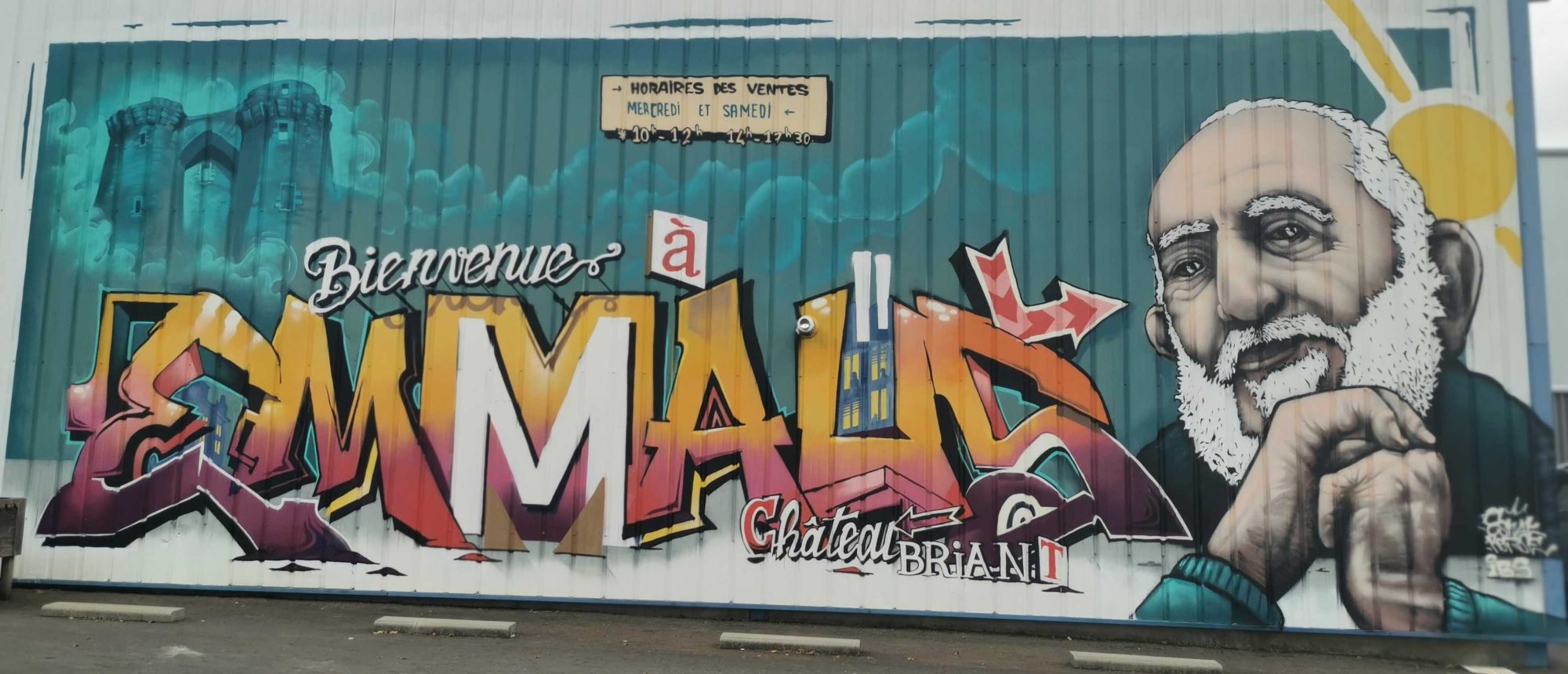 Bienvenue à Emmaüs Châteaubriant — Street art à Châteaubriant
