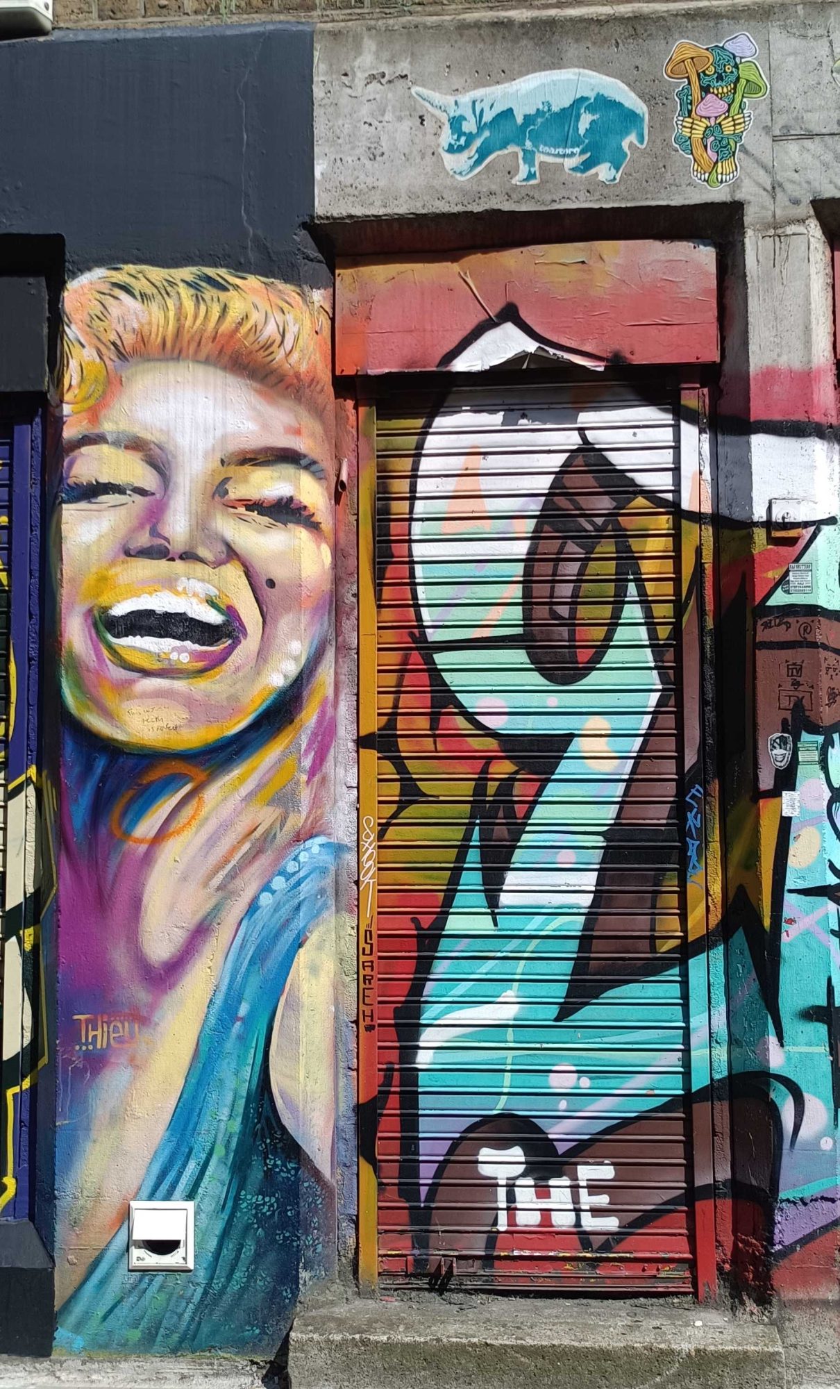 Joyful Female Portrait — Street art in London