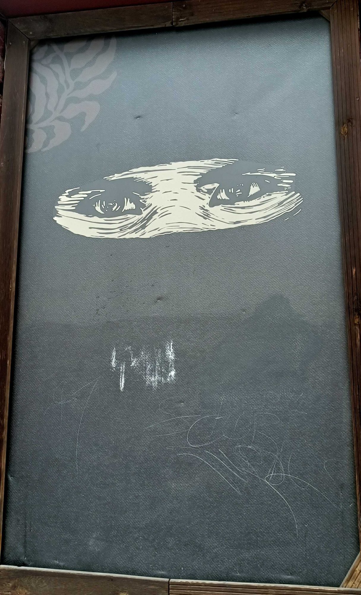 Engraving Gaze - The Eyes — Street art in Prague