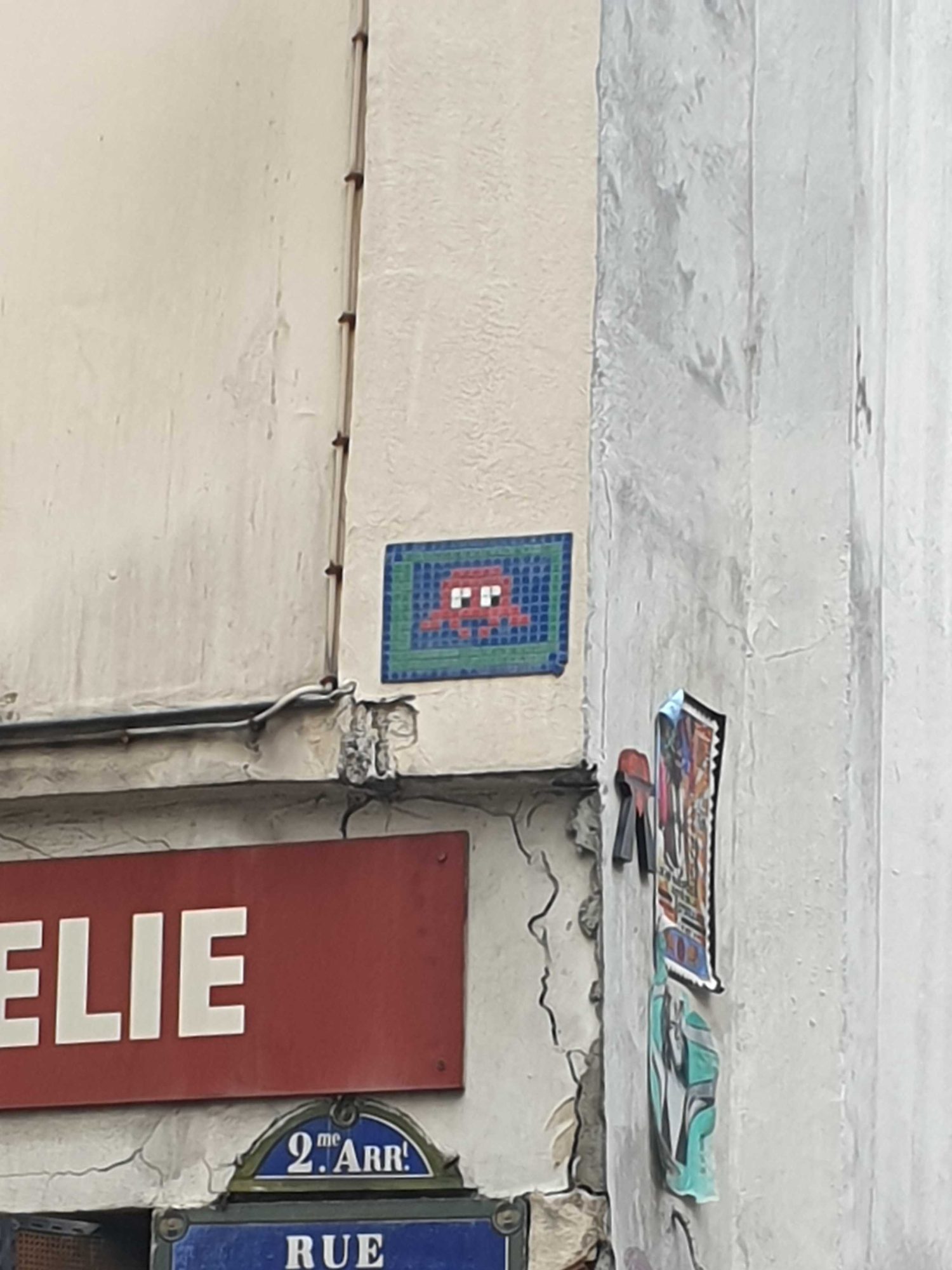 PA_841, Space Invader on Rue Marie Stuart — Street art by Invader in Paris