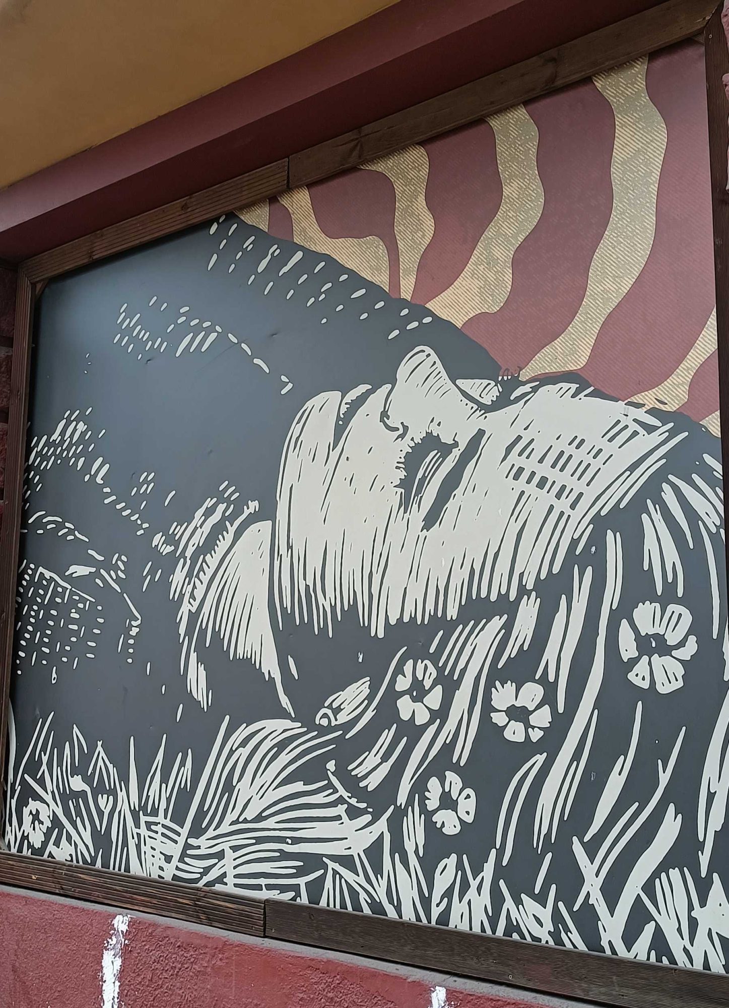 Woman in the Grass — Street art in Prague