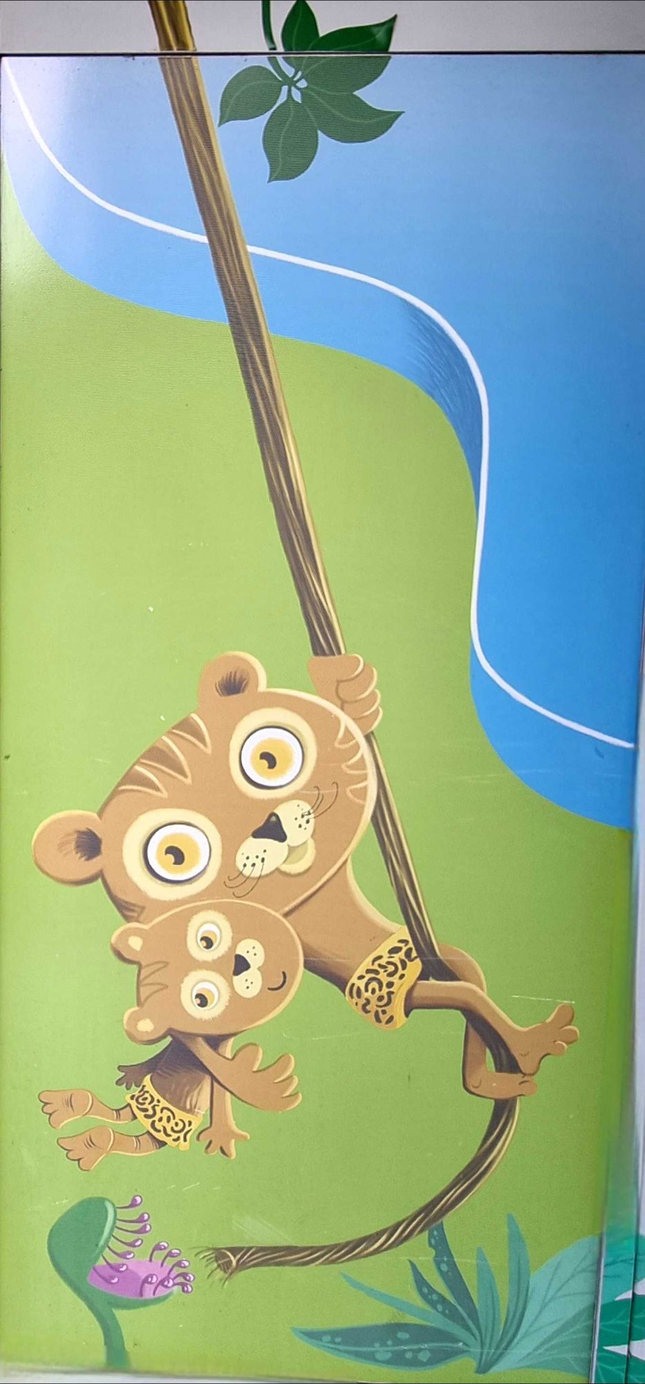 Mural lionceaux jungle corde colorée — Street art à Clermont-Ferrand