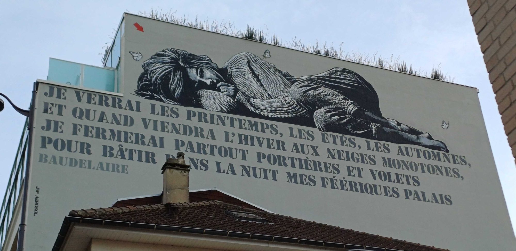 Baudelaire par Jef Aérosol — Street art de Jef Aérosol à Paris