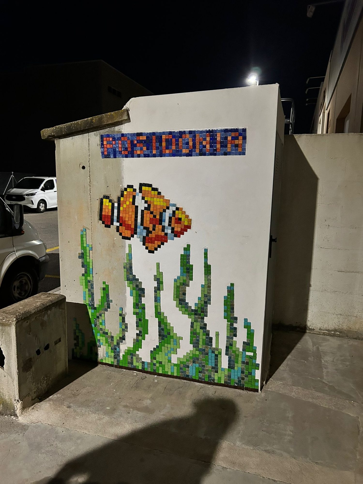 Posidonia, Clownfish Mosaic — Street art in Beniarbeig