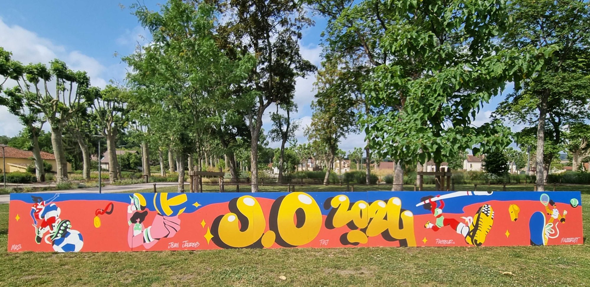 Fresque J.O. 2024 à Gannat — Street art à Gannat