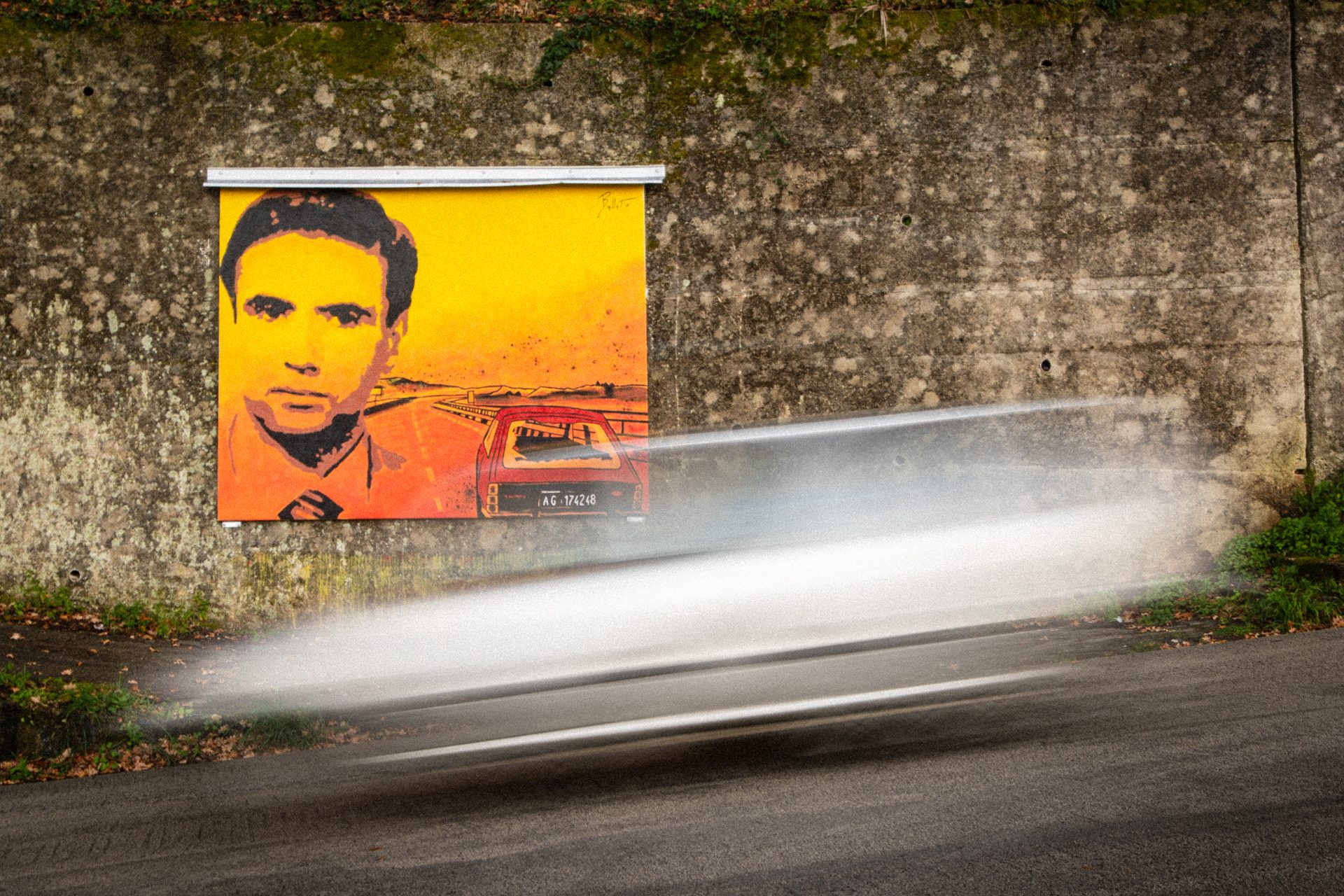 The Road of Sacrifice: Livatino — Street art by Vittorio Ballato in Sant'Angelo di Brolo