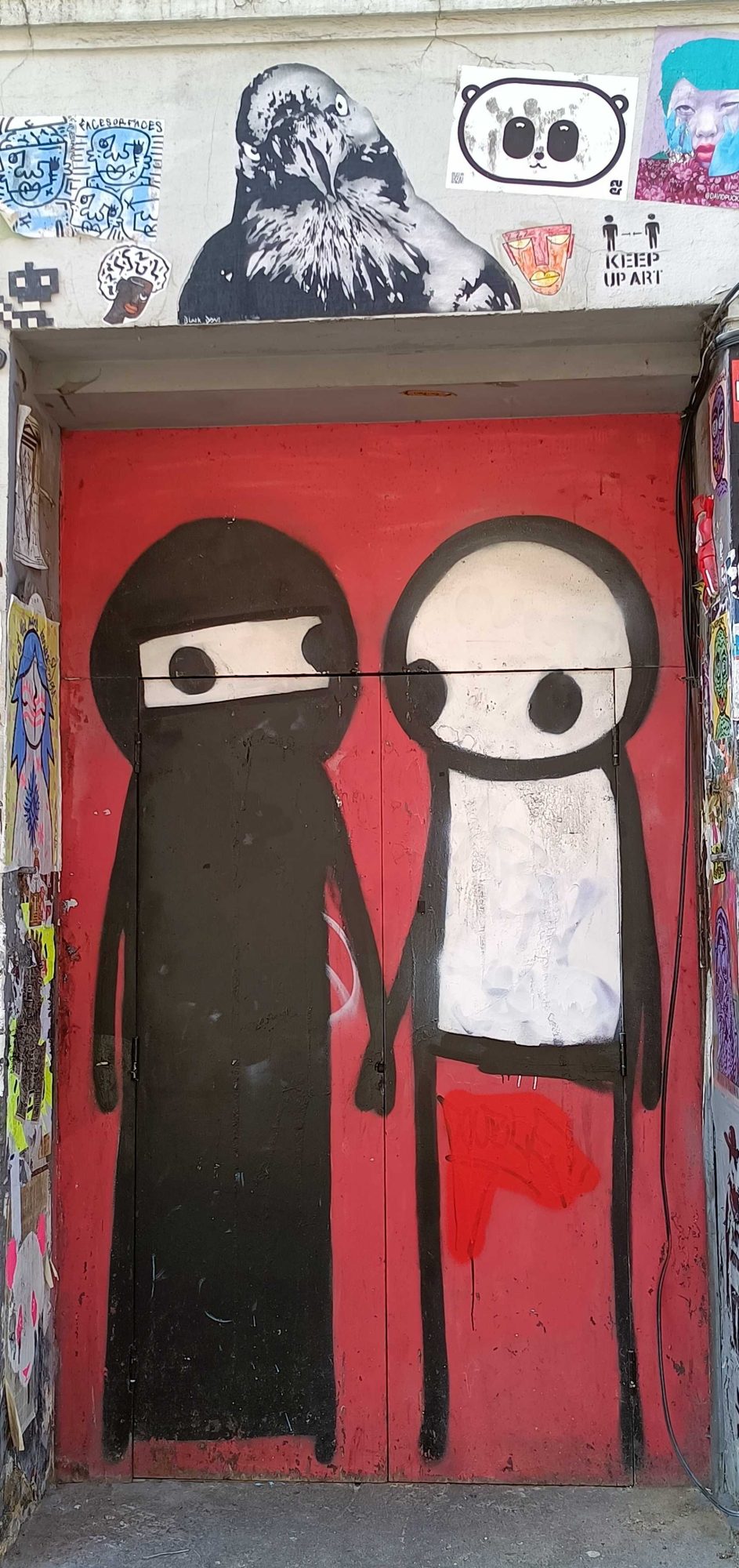 Couple Holding Hands, Stik — Street art by Stik in London