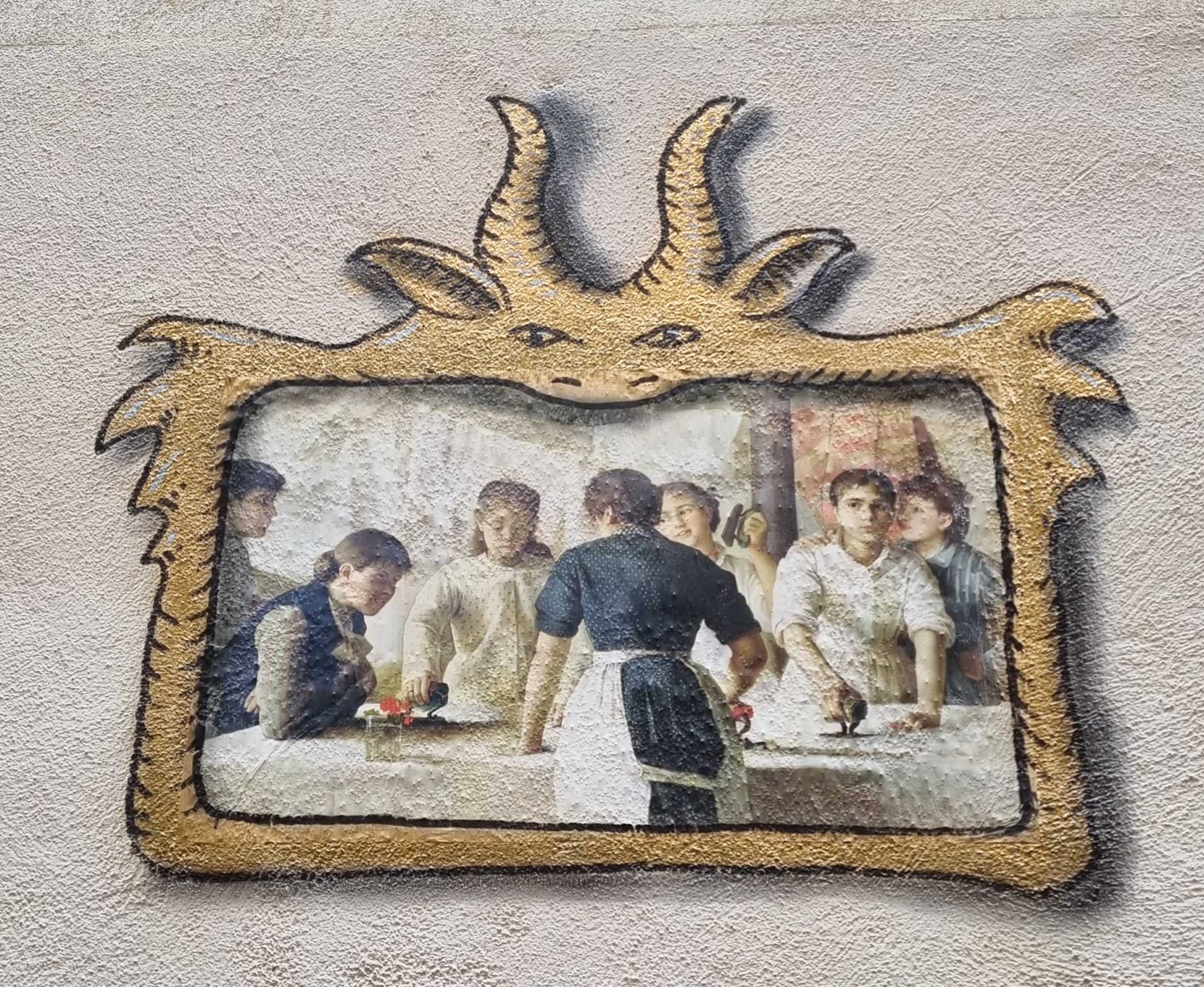 Banquet and Formal Assembly — Street art by Codex Urbanus in Clermont-Ferrand