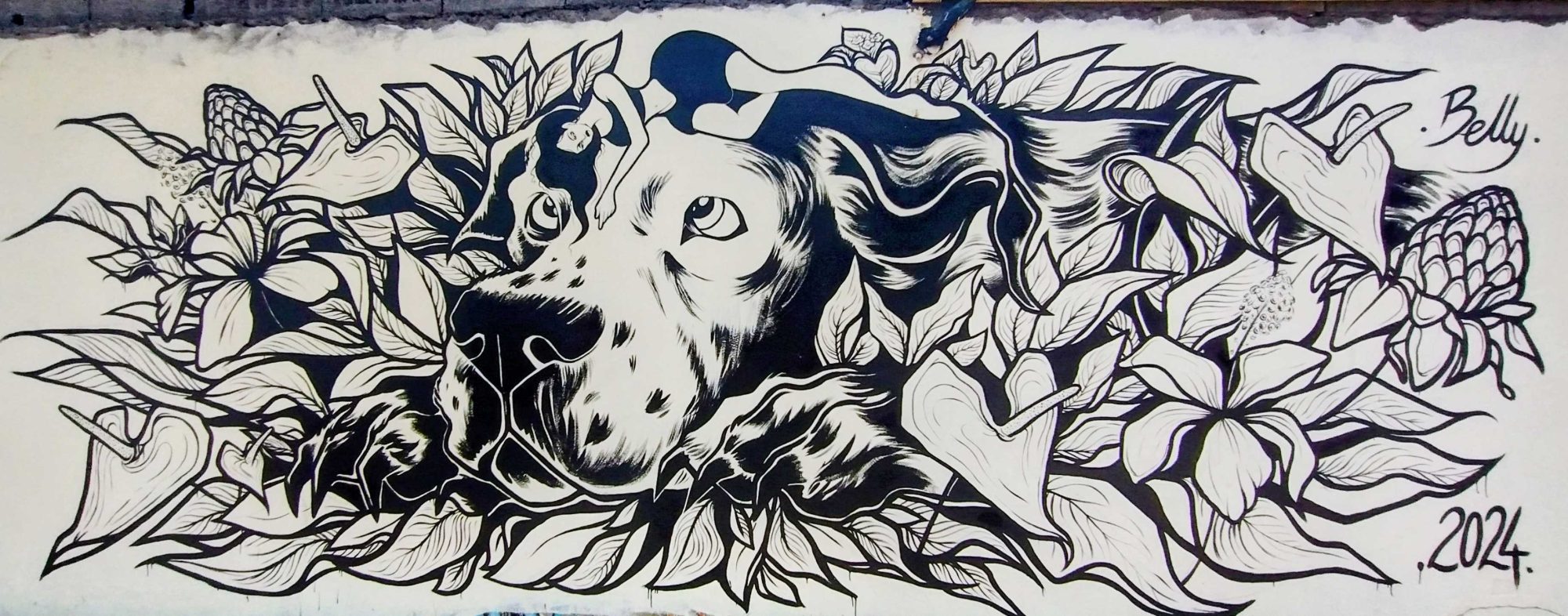 Dalmatian in the Jungle — Street art in Saint-Paul