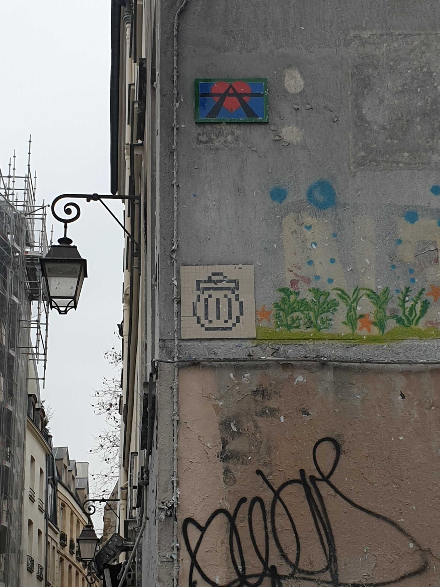 Double Mosaic by A2 — Street art by A2 in Paris