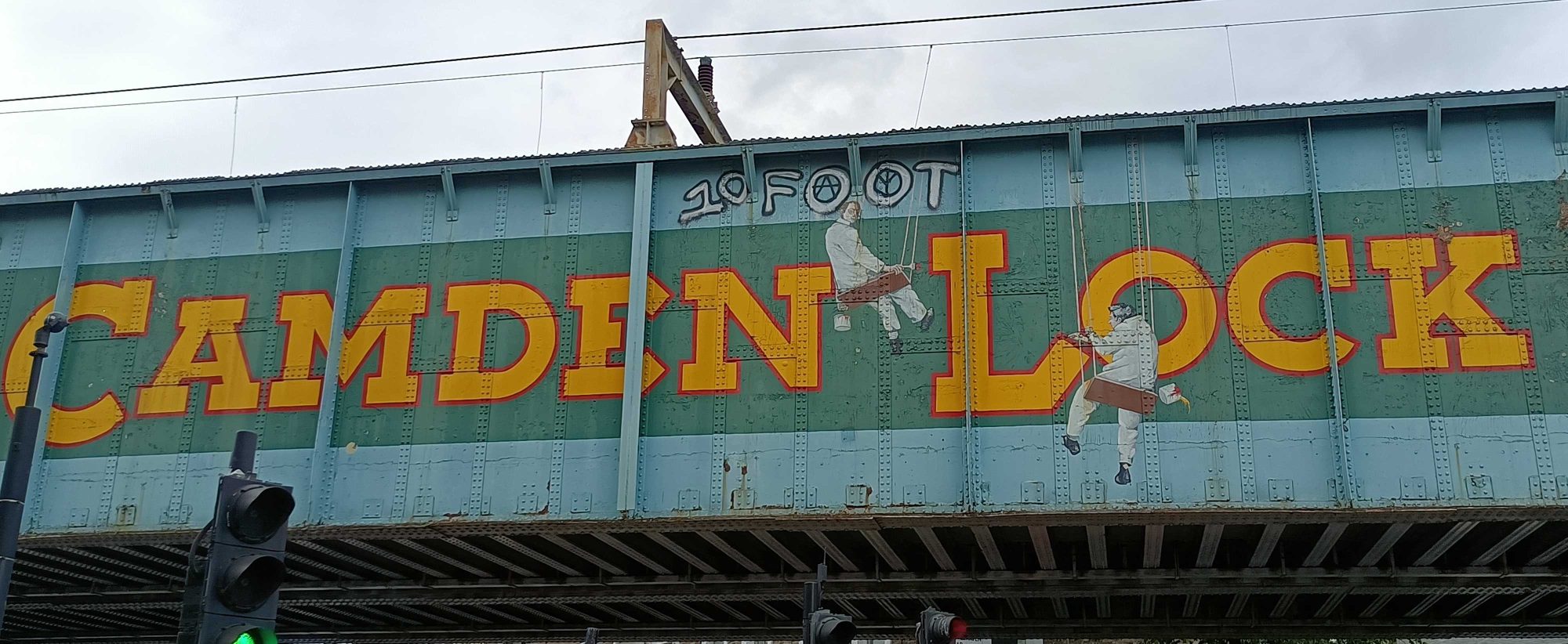 10 Foot on the Camden Lock Bridge — Street art in London