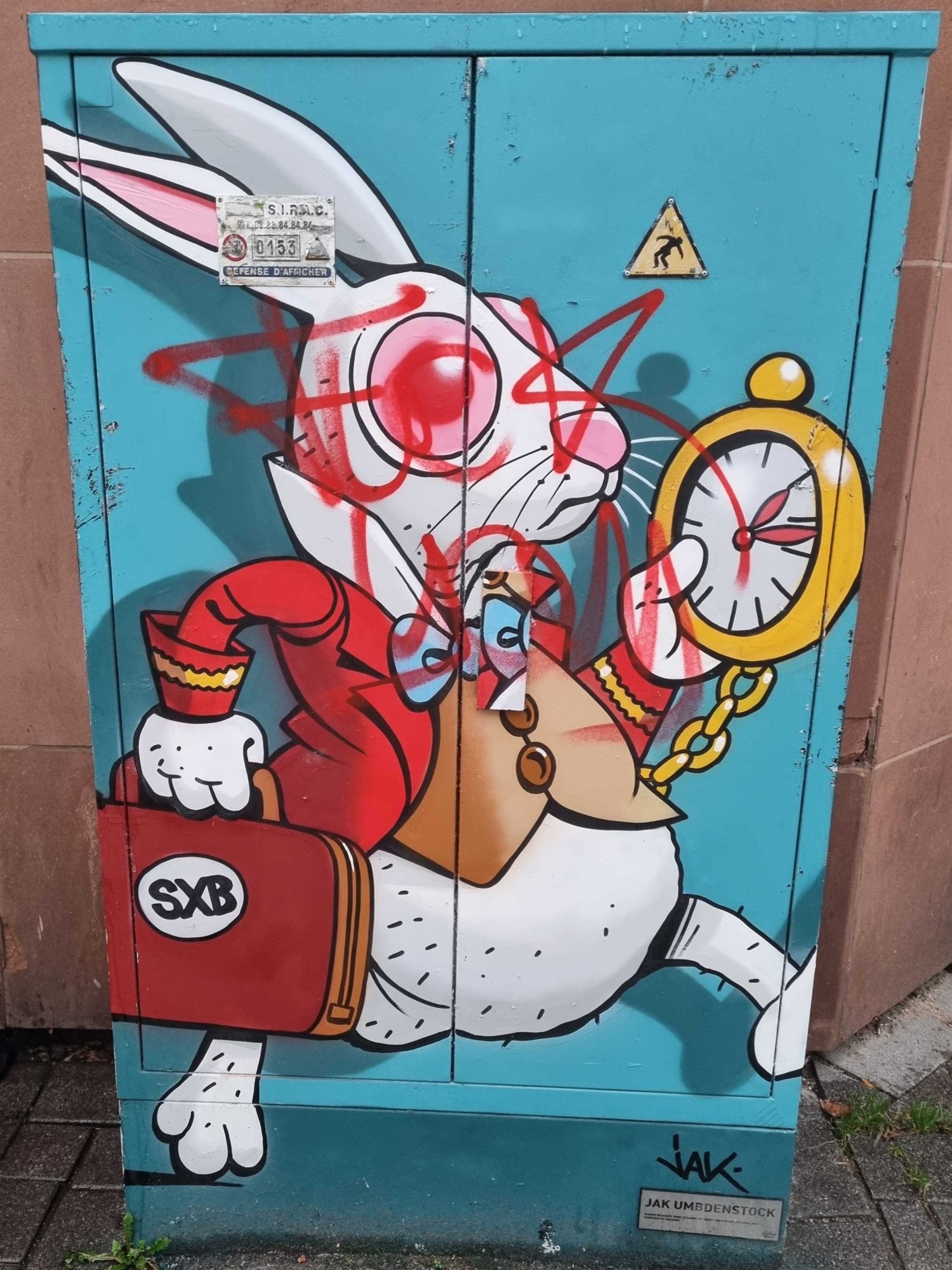 Strasbourg White Rabbit — Street art in Strasbourg