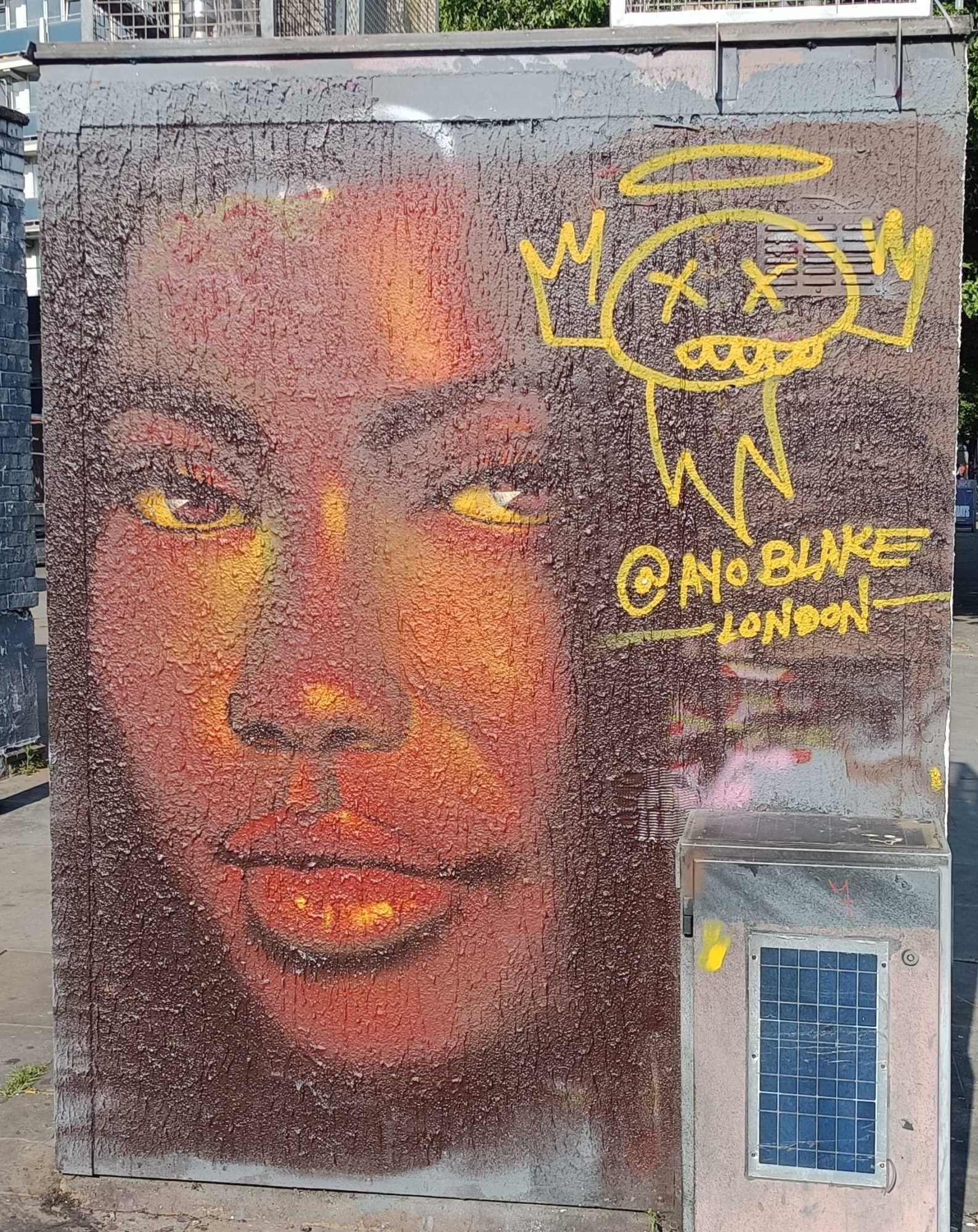 Orange Portrait, by Ayo Blake — Street art by Ayo Blake in London