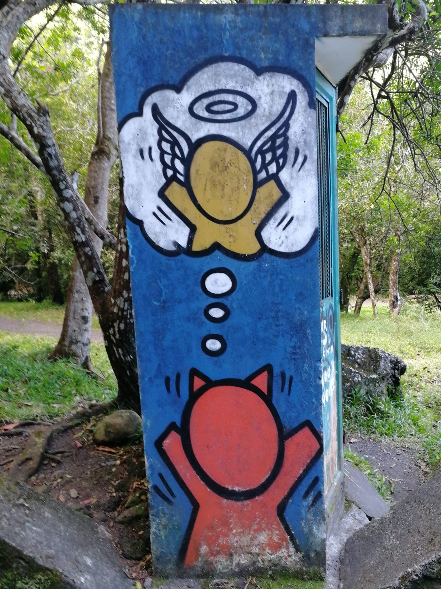 Le diable rêve d'ange — Street art de Jace à Saint-Joseph