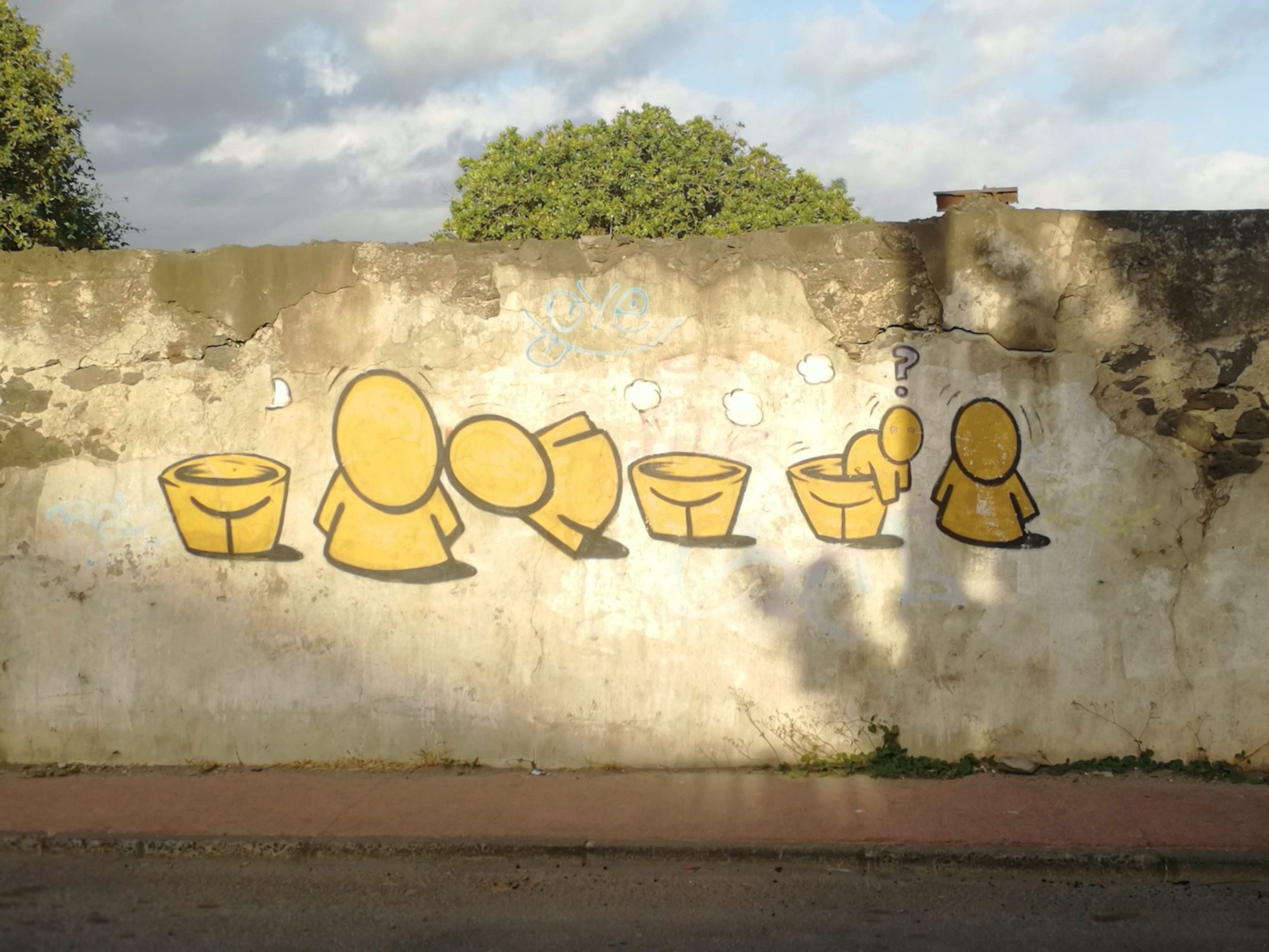 Gouzous and the birth — Street art in Saint-Pierre