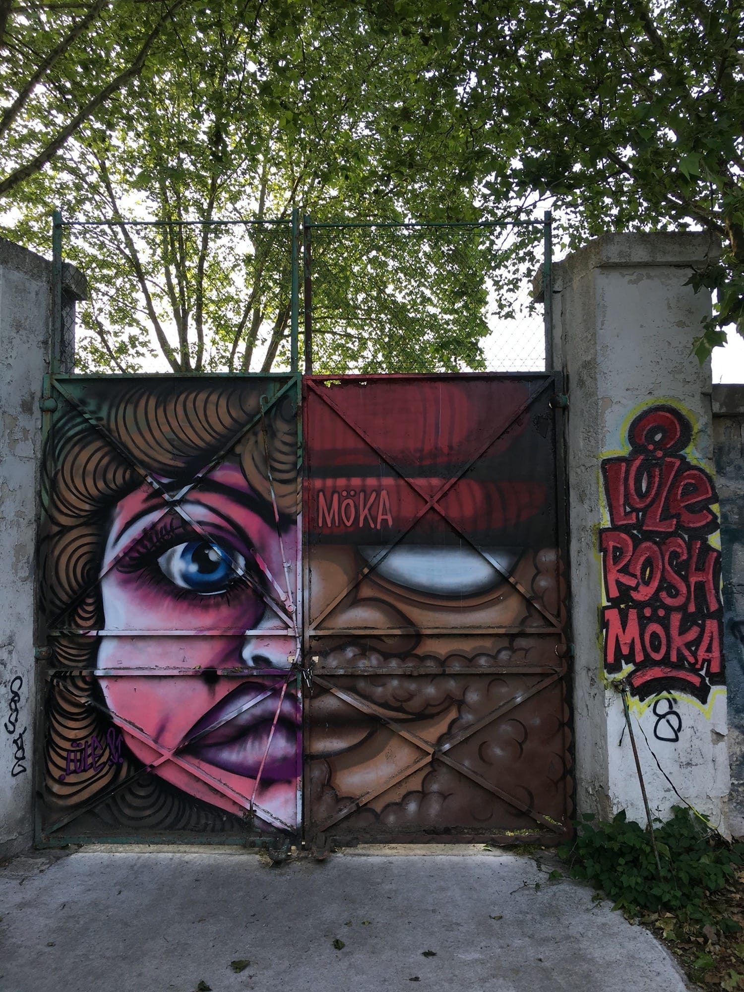 Dual Face by Moka — Street art in Bordeaux