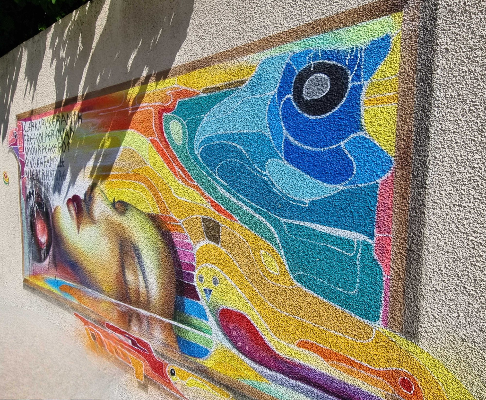 The Sleeper with Headphones — Street art in Clermont-Ferrand