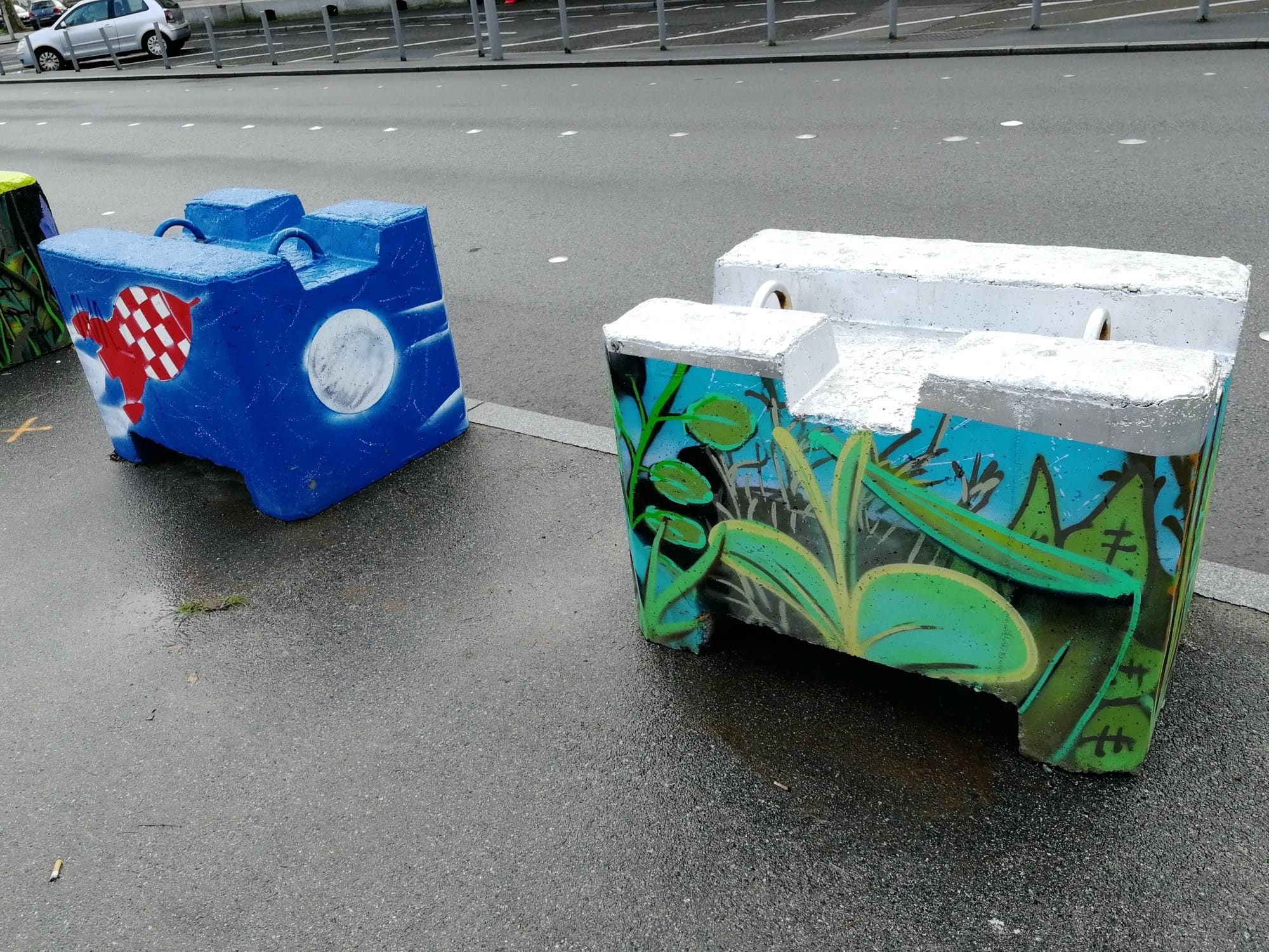 Blocs Poisson et Nature — Street art à Laval