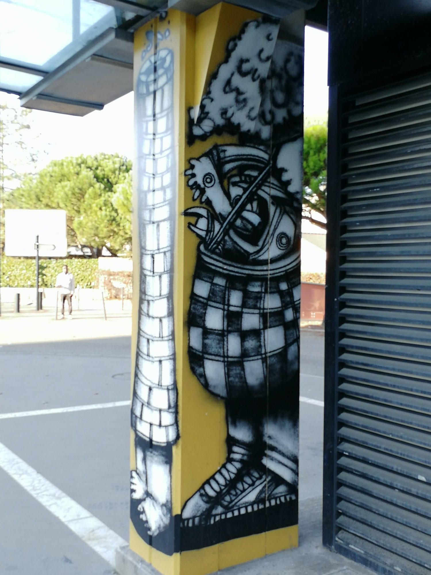 The Rooster-Knight of Beauséjour — Street art by Semor, Ador in Saint-Herblain