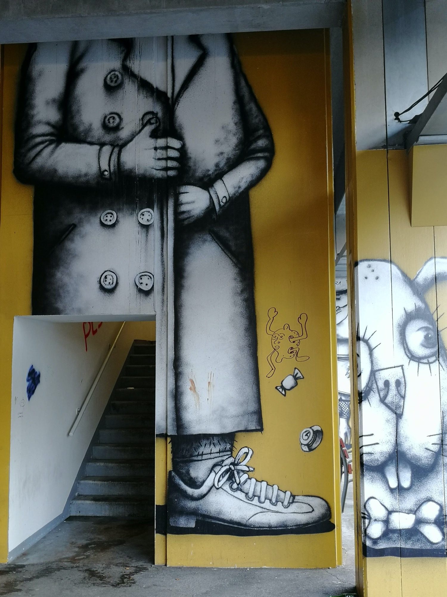 The Man in the Raincoat, Beauséjour — Street art by Ador, Semor in Saint-Herblain