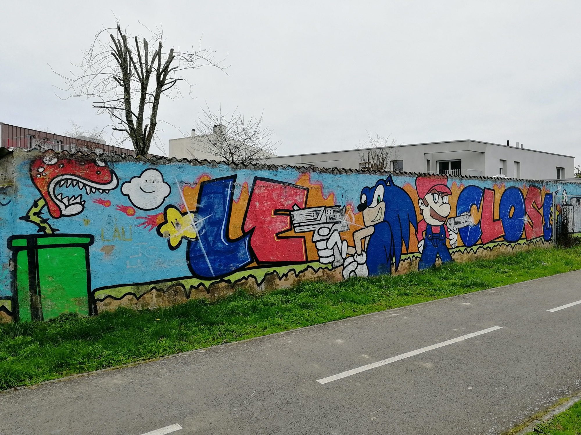 Sonic et Mario, culture gaming — Street art à Nantes