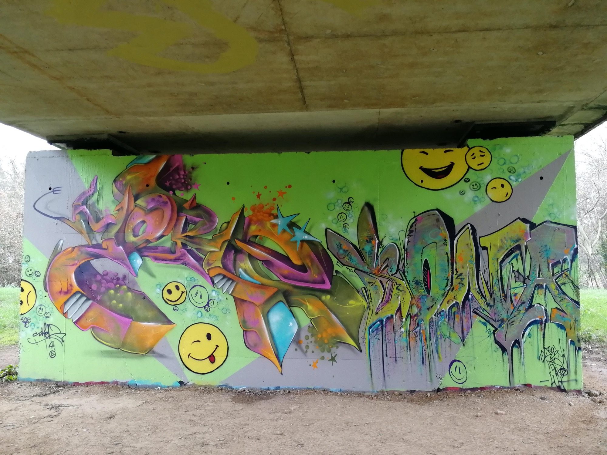 Colorful Wildstyle Under the Bridge — Street art in Rezé