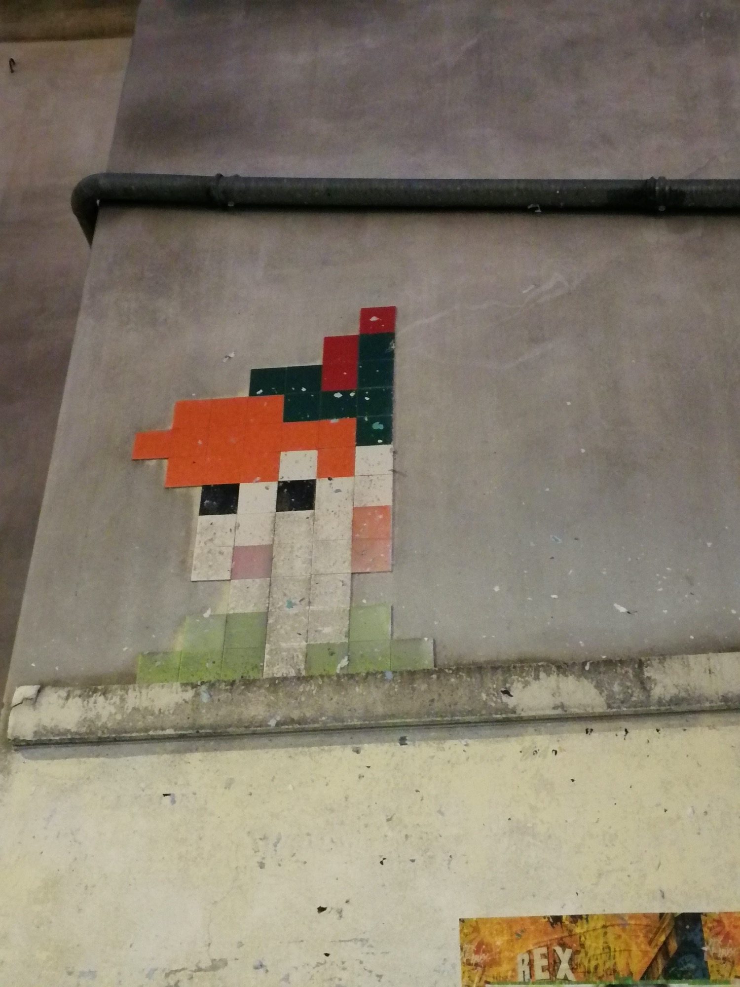 PA_1085, Space Invader at the Récollets Convent — Street art by Invader in Paris