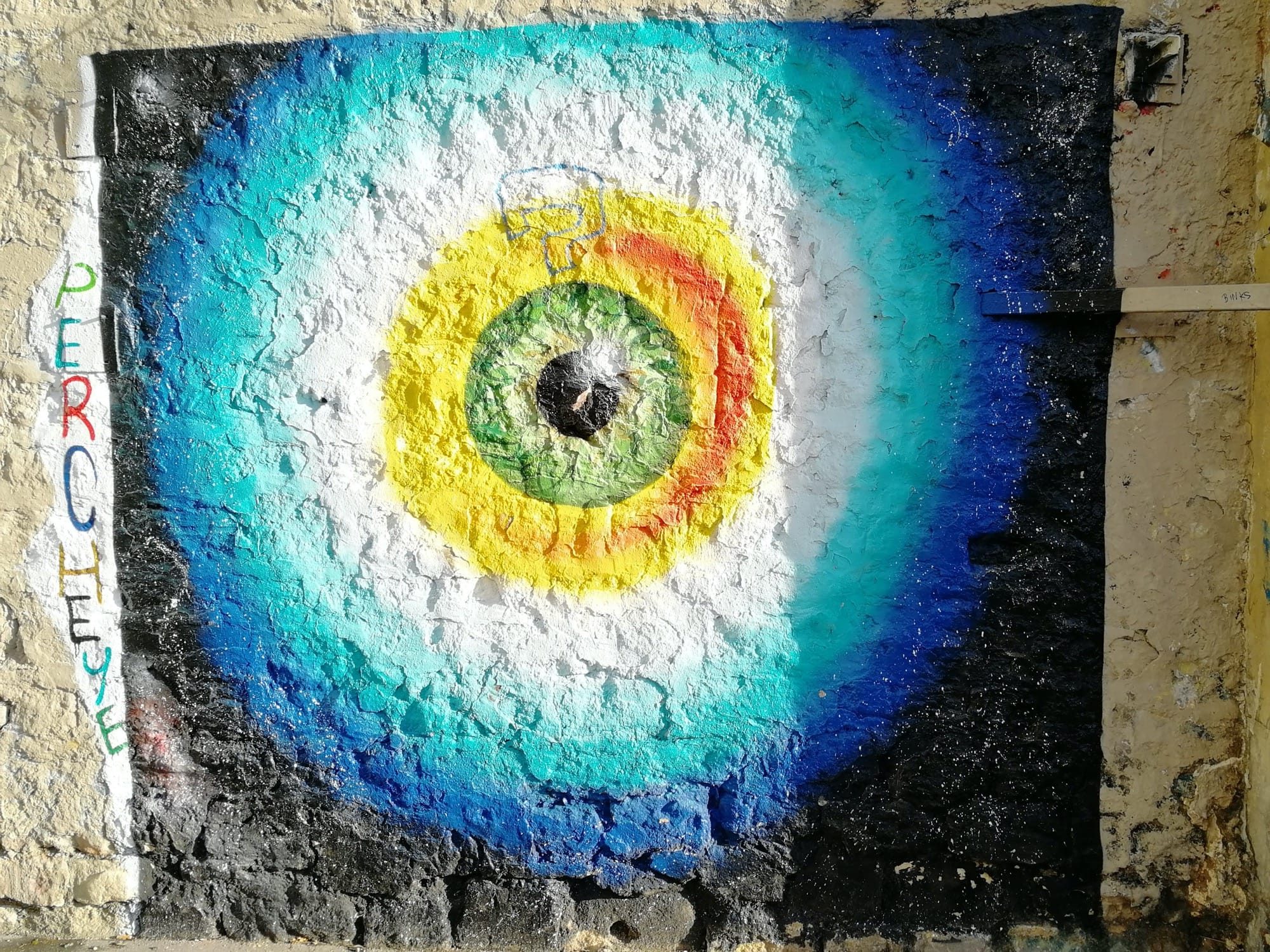 Percheye's Concentric Eye — Street art by Percheye in Paris