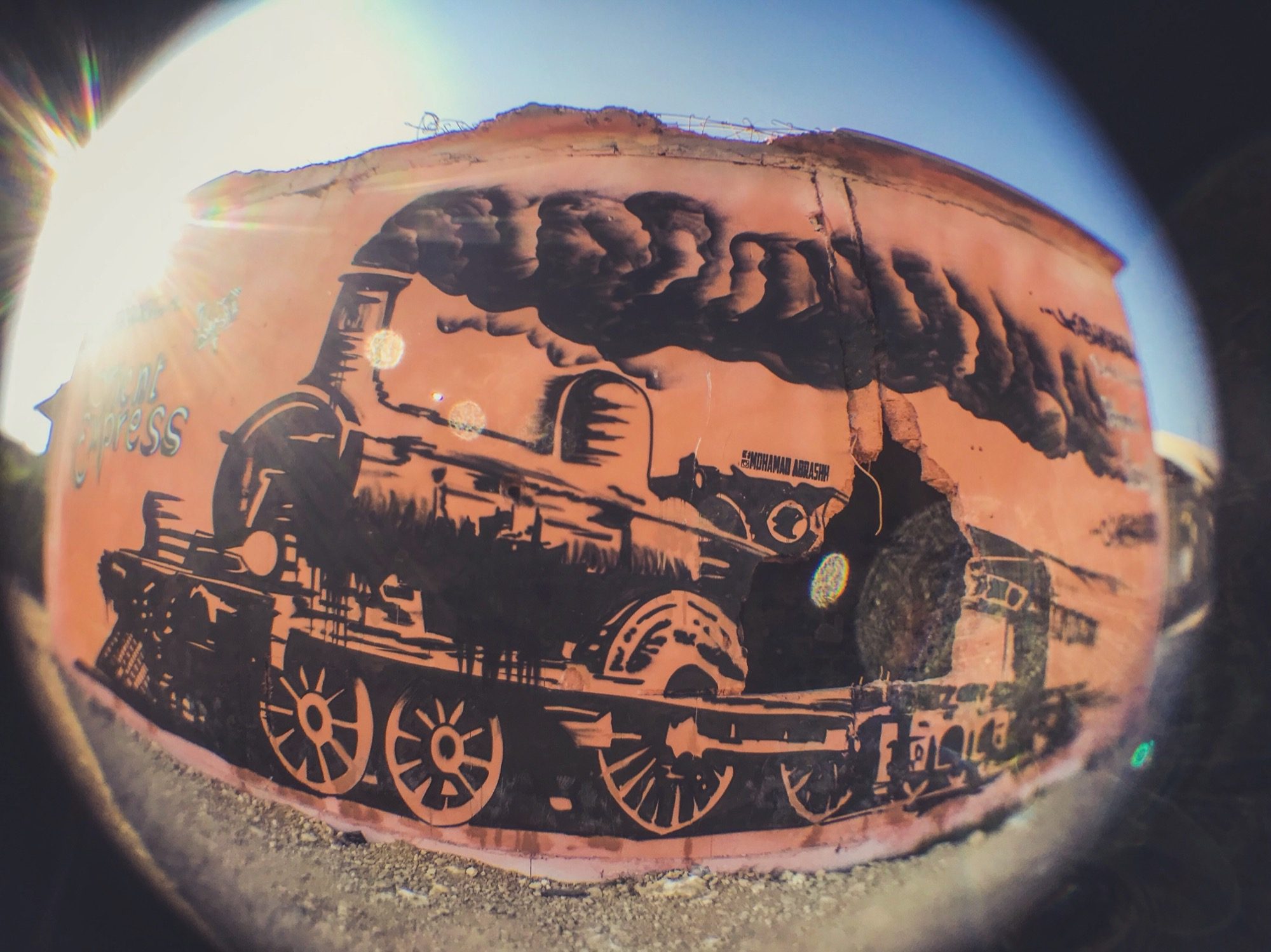 Orient Express Locomotive in Tripoli — Street art in Tripoli